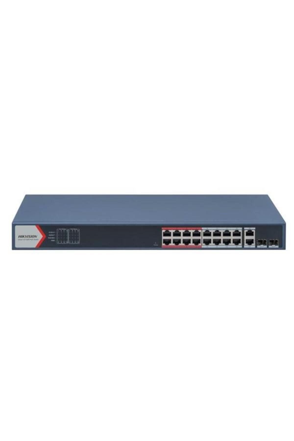 Hikvision 16port 230w FULL PoE DS-3E1318P-EI 10/100 2X SFP Yönetilebilir Switch