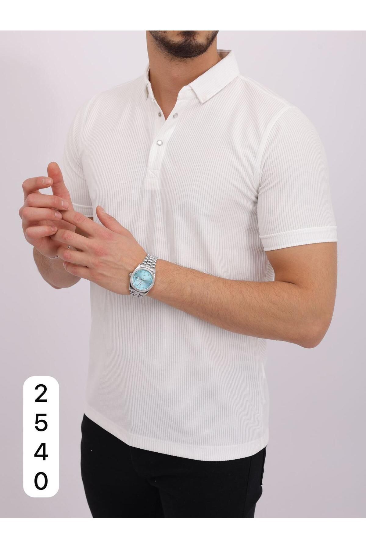 BEYAZTOPTAN %100 KALİTELİ TROY OTTOBAN YAKALI BOY KISA KOL T-SHIRT