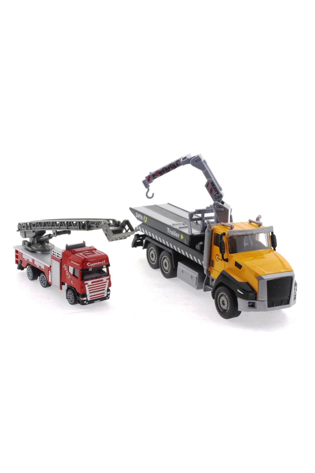 Emperium Die Cast Çek Bırak Vinçli Kurtarıcı ve Merdivenli İtfaiye Aracı