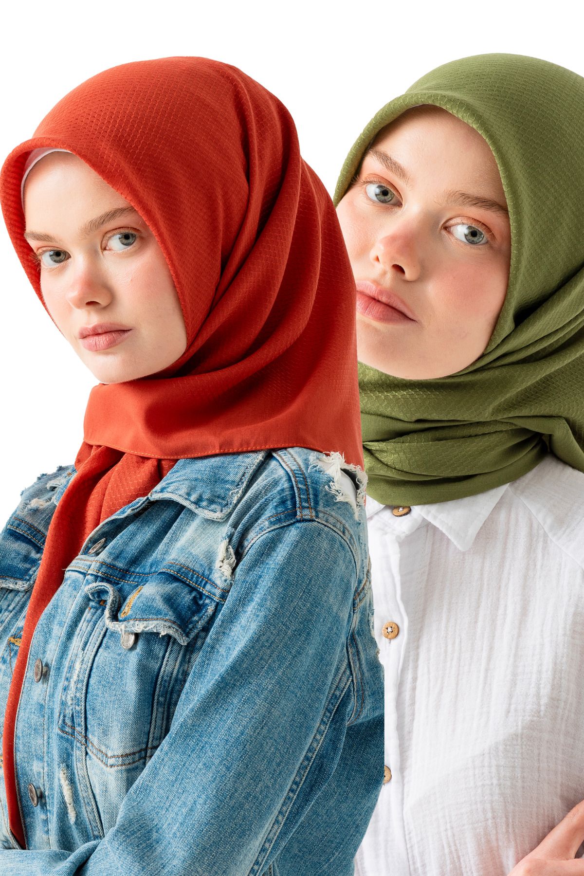 Wega Moda 2'li Pamuk Jakar Eşarp, Doğal Ve Şık Görünüm, Jakarlı Pamuk Eşarp, Soft Pamuk Eşarp.