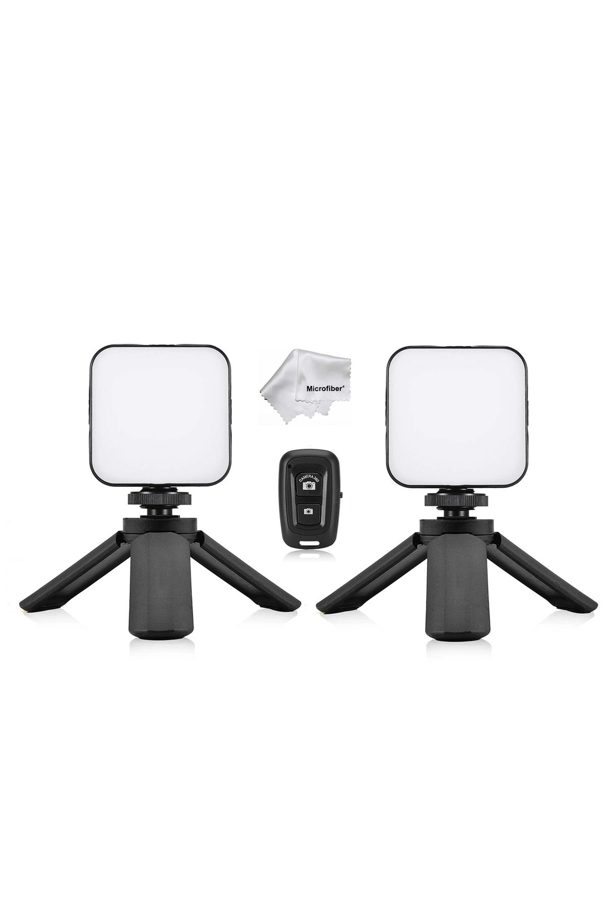 AZT Puluz PU529B 2x 64 Led Light 5w 800 Lümen Sürekli Işık 2x Mini Tripod ve Kumanda
