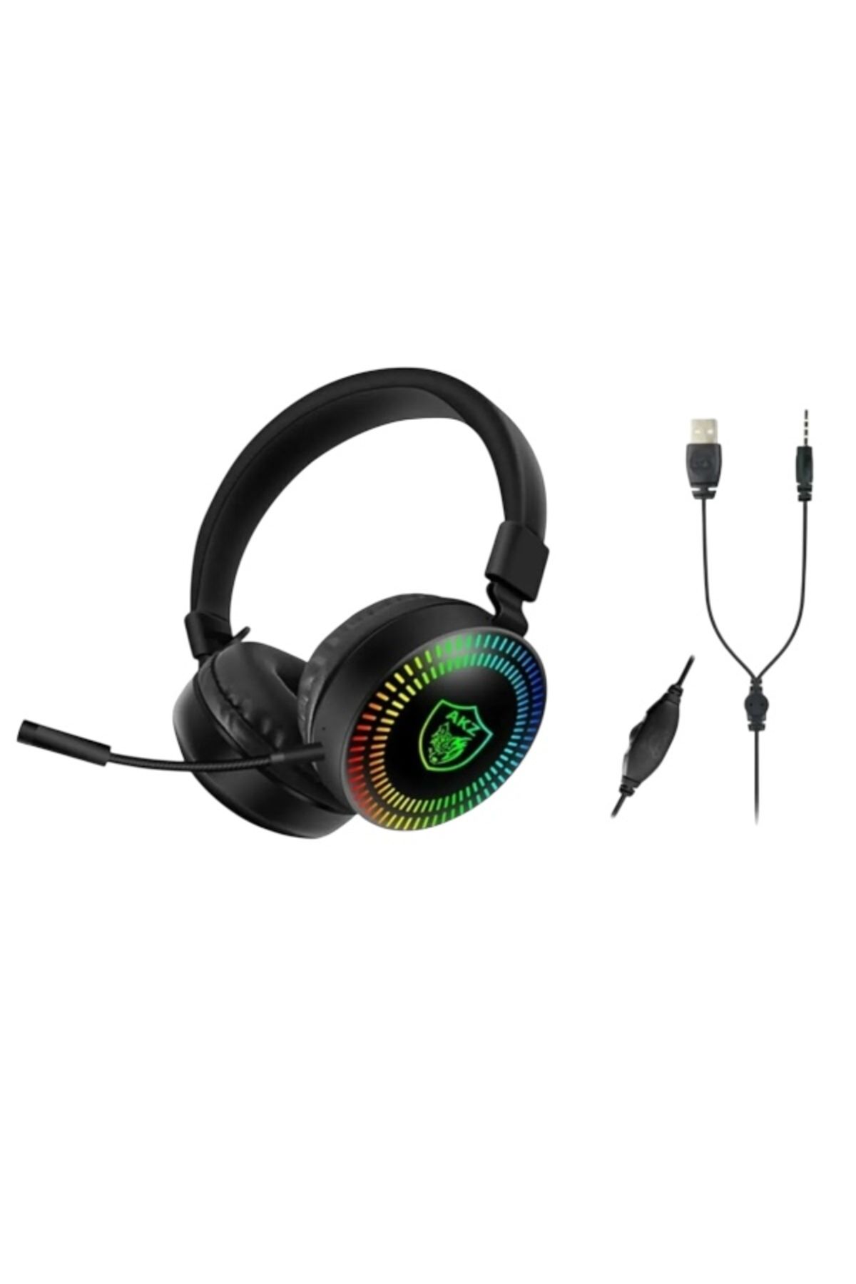 ROSEPREMİUM 3D Stereo Sound GM-019 Rgb Kablolu Kulaküstü Işıklı Oyuncu Kulaklık 3.5mm Jack