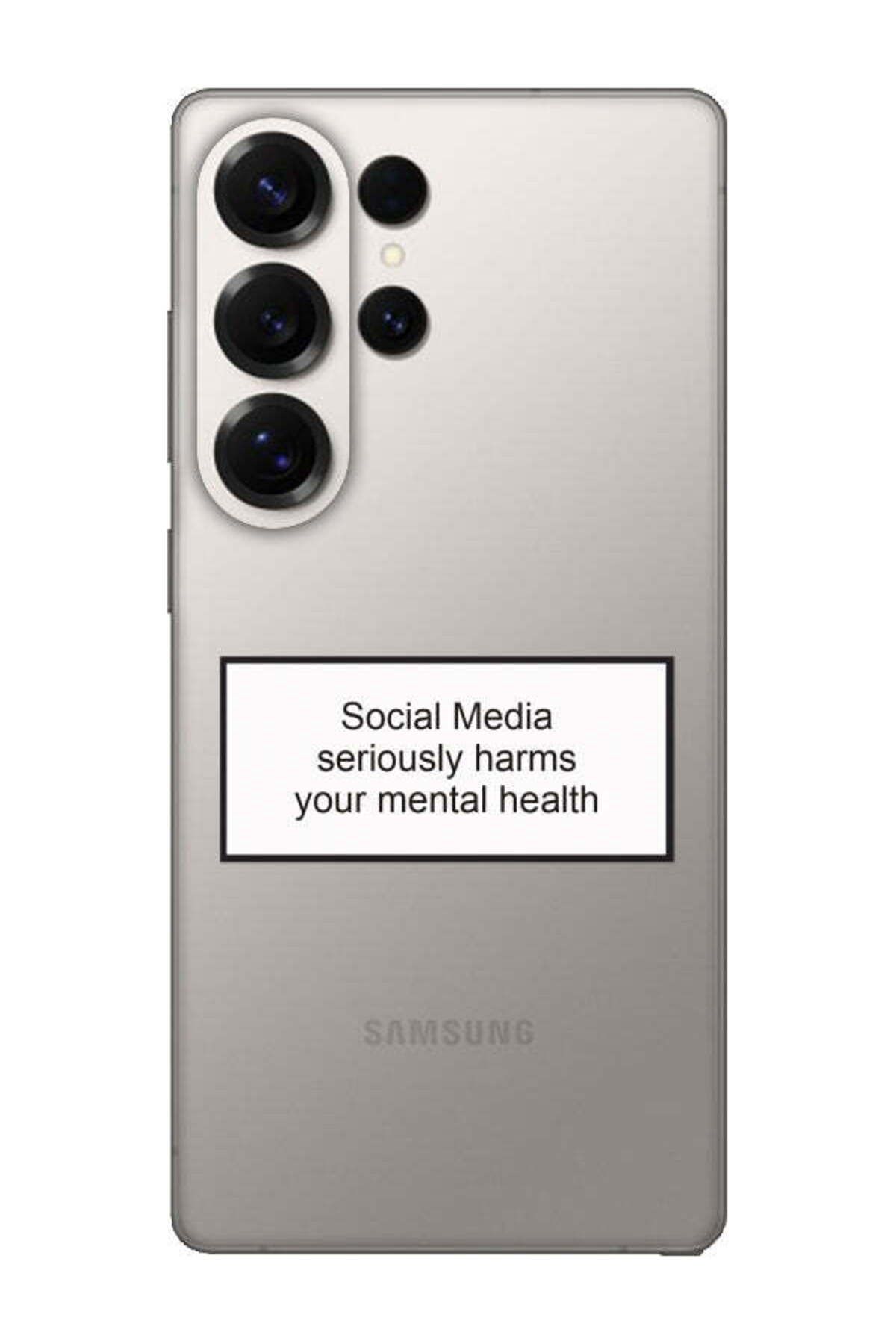 frondcase Samsung S25 Ultra Social Media Şeffaf Telefon Kılıfı