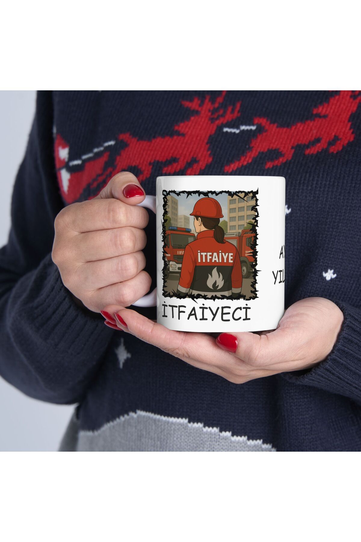 sıradışıhediyem kişiye özel itfaiyeci kupa bardak itfaiye personeli kupa arkadaşa hediye