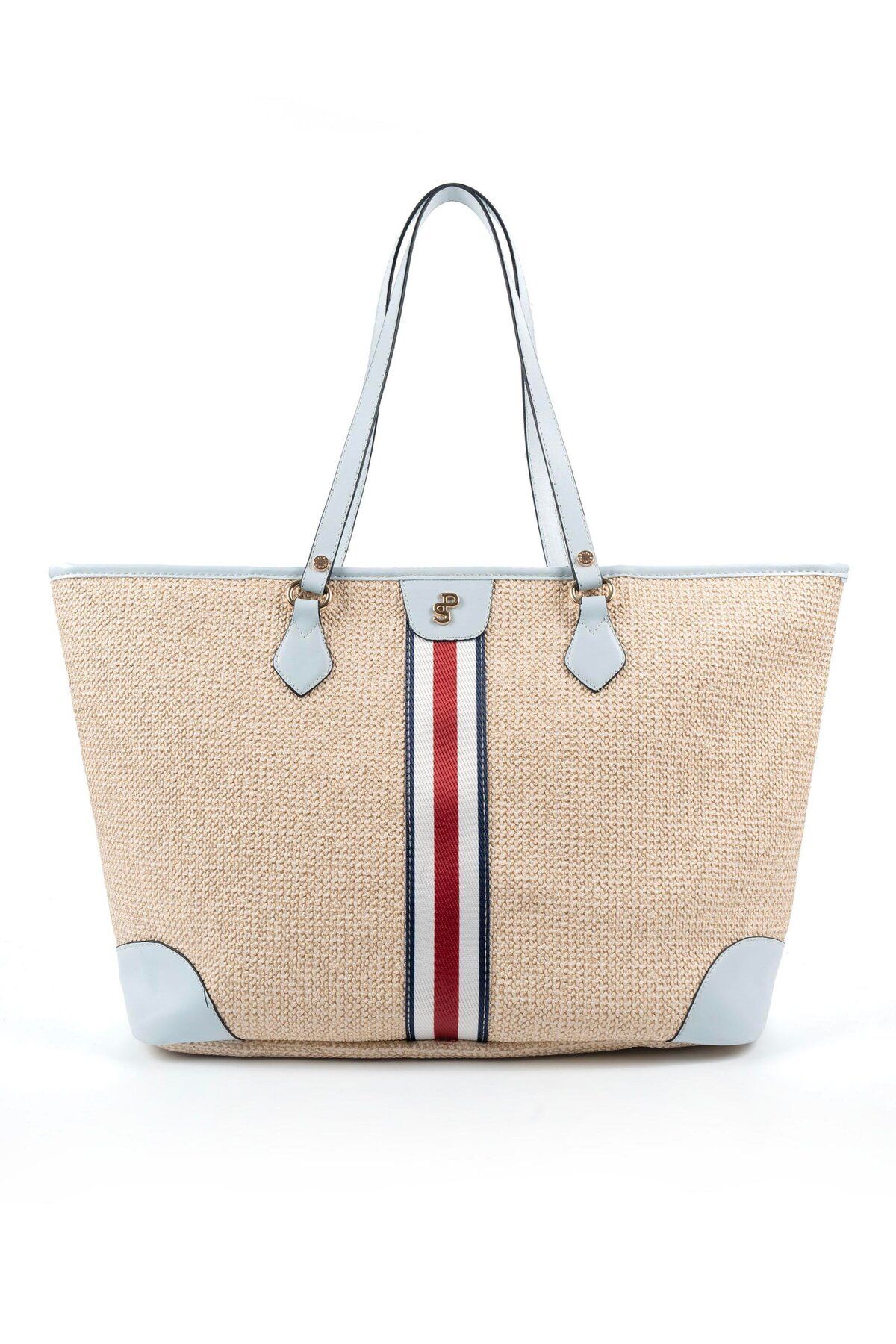 Silver Polo Silver & Polo Bej - Mavi SP1169 Kadın Omuz Çantası
