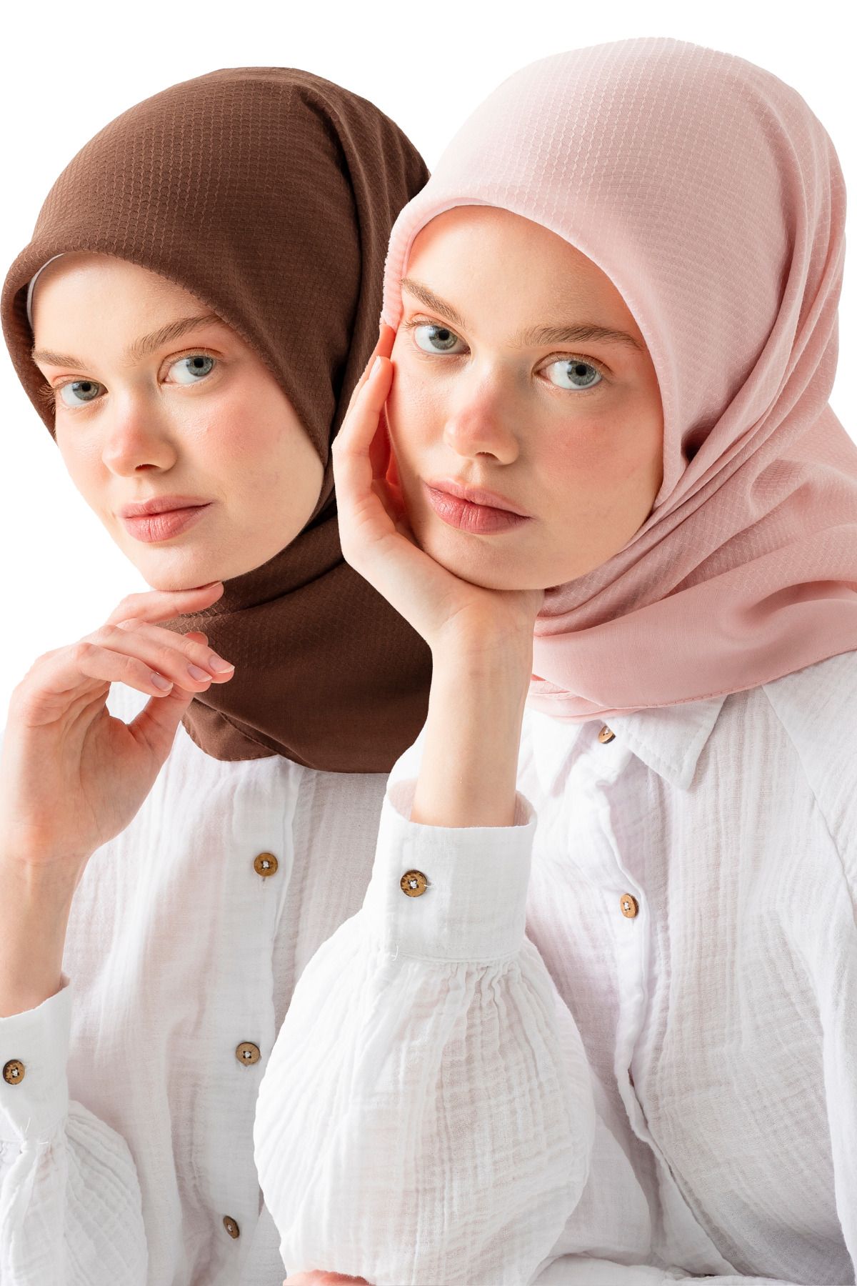 Wega Moda 2'li Pamuk Jakar Eşarp, Doğal Ve Şık Görünüm, Jakarlı Pamuk Eşarp, Soft Pamuk Eşarp.
