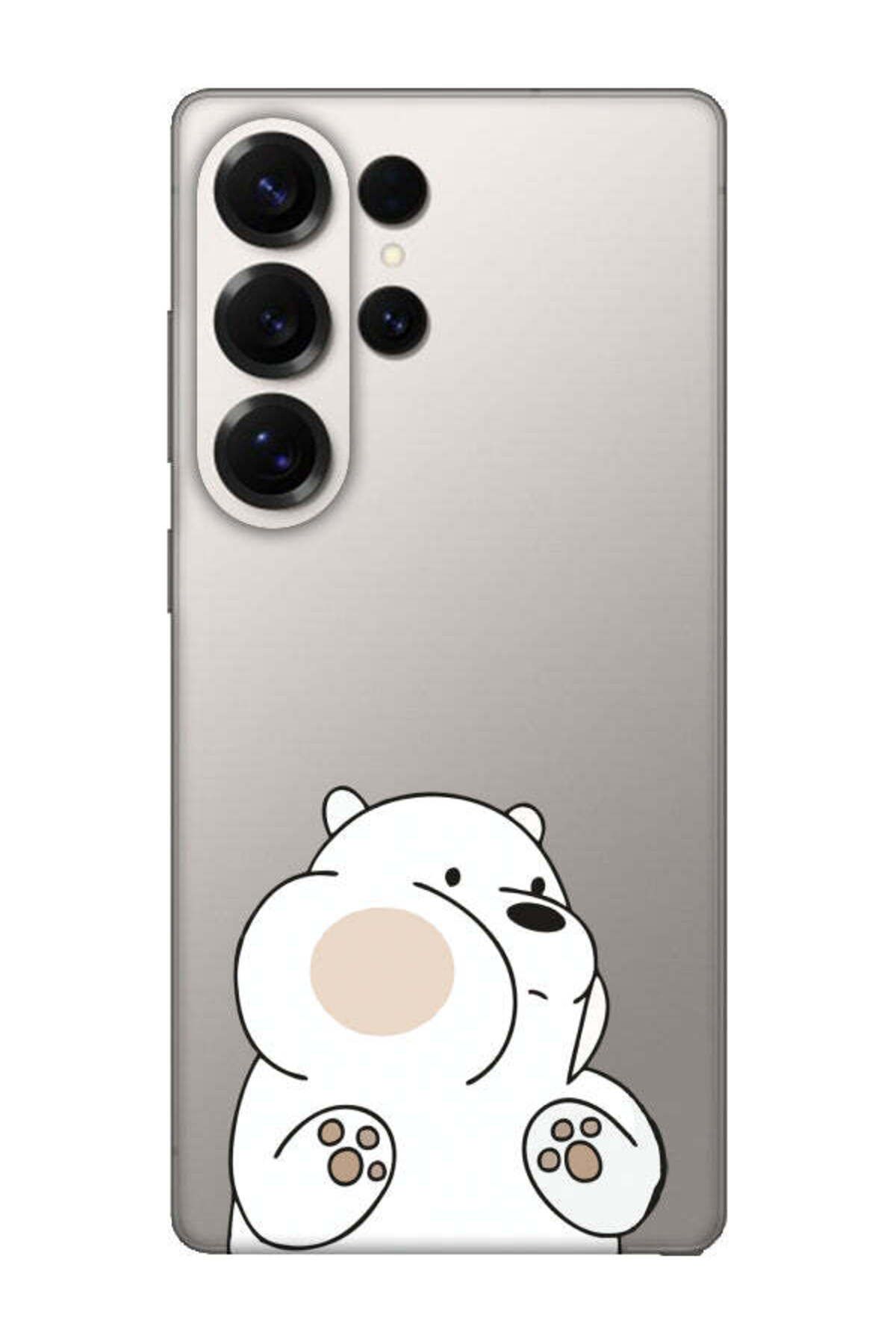 frondcase Samsung S25 Ultra Panda Şeffaf Telefon Kılıfı