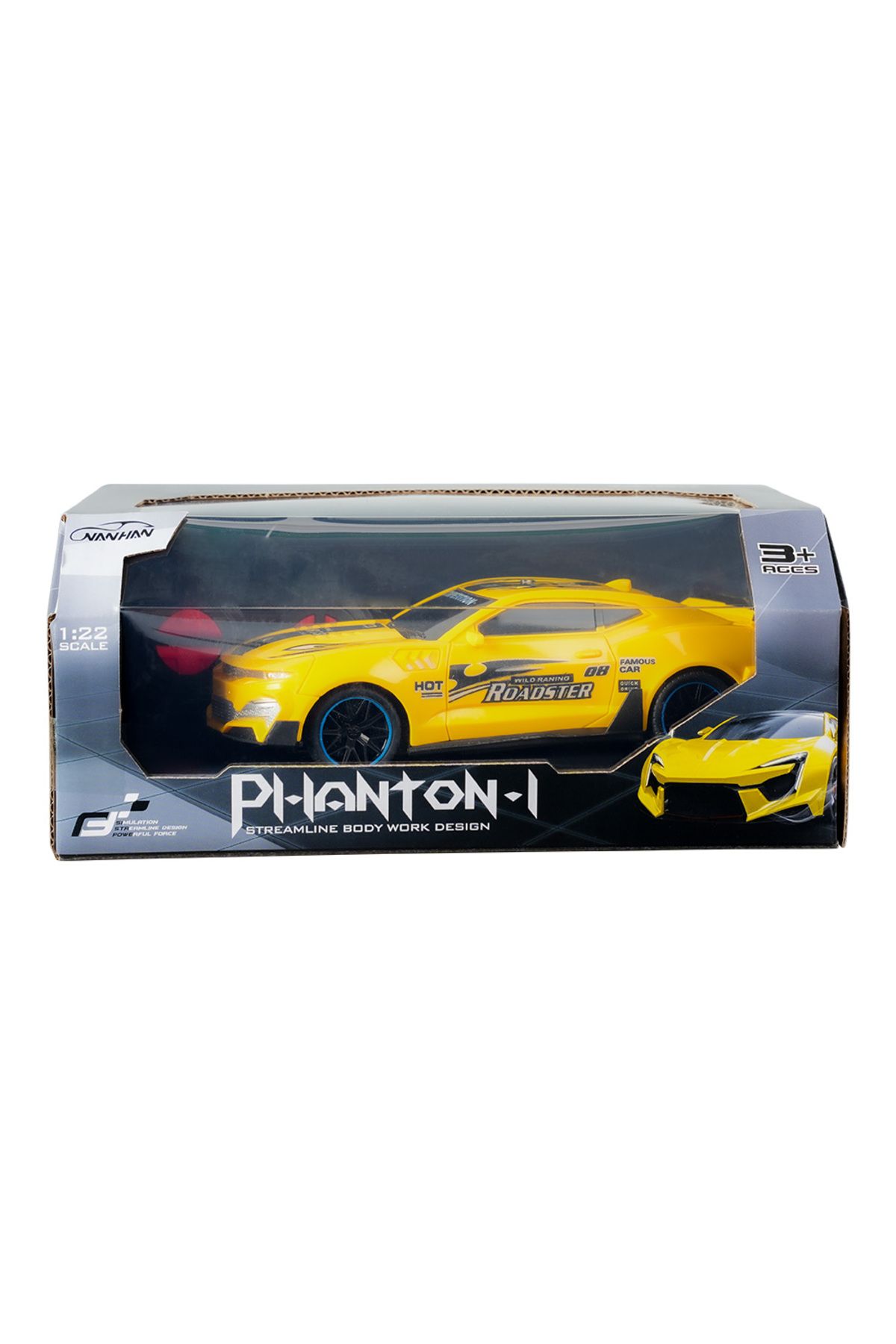MEGA 1:22 PHANTOM DÖRT YÖNLÜ HAREKET EDEN UZAKTAN KUMANDALI ARABA SARI