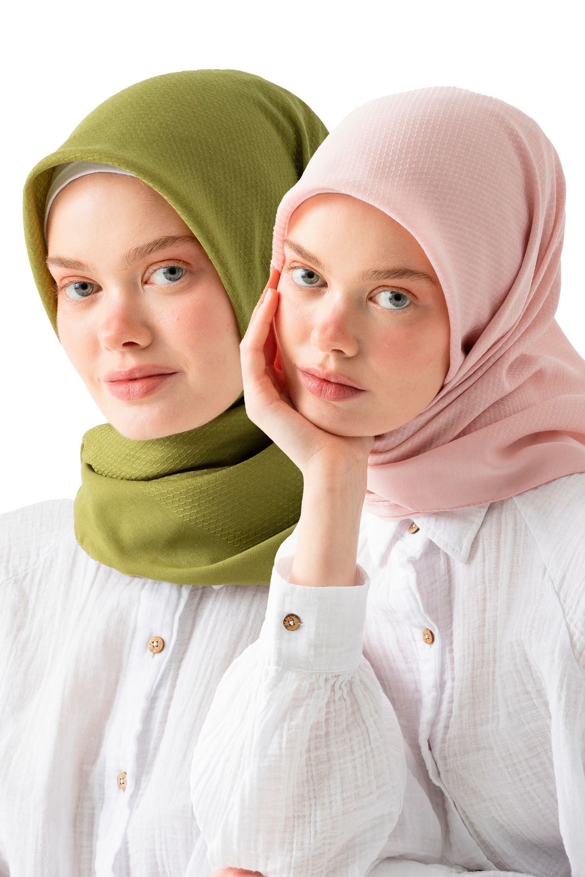 Wega Moda 2'li Pamuk Jakar Eşarp, Doğal Ve Şık Görünüm, Jakarlı Pamuk Eşarp, Soft Pamuk Eşarp.
