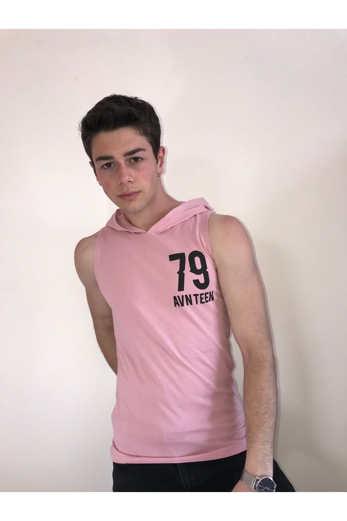 Avinar Unisex Kapüşonlu Baskılı T-shirt