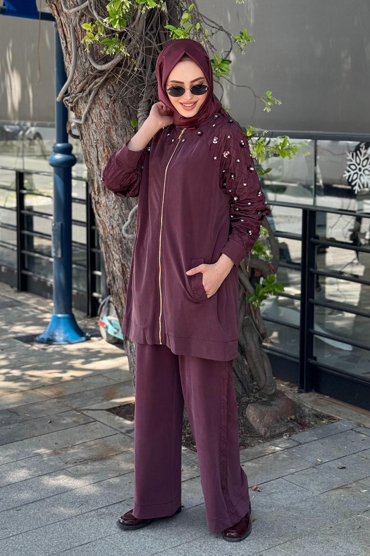 Hilay Helen Pantolonlu Takım HLY0125Y101.018 Mürdüm