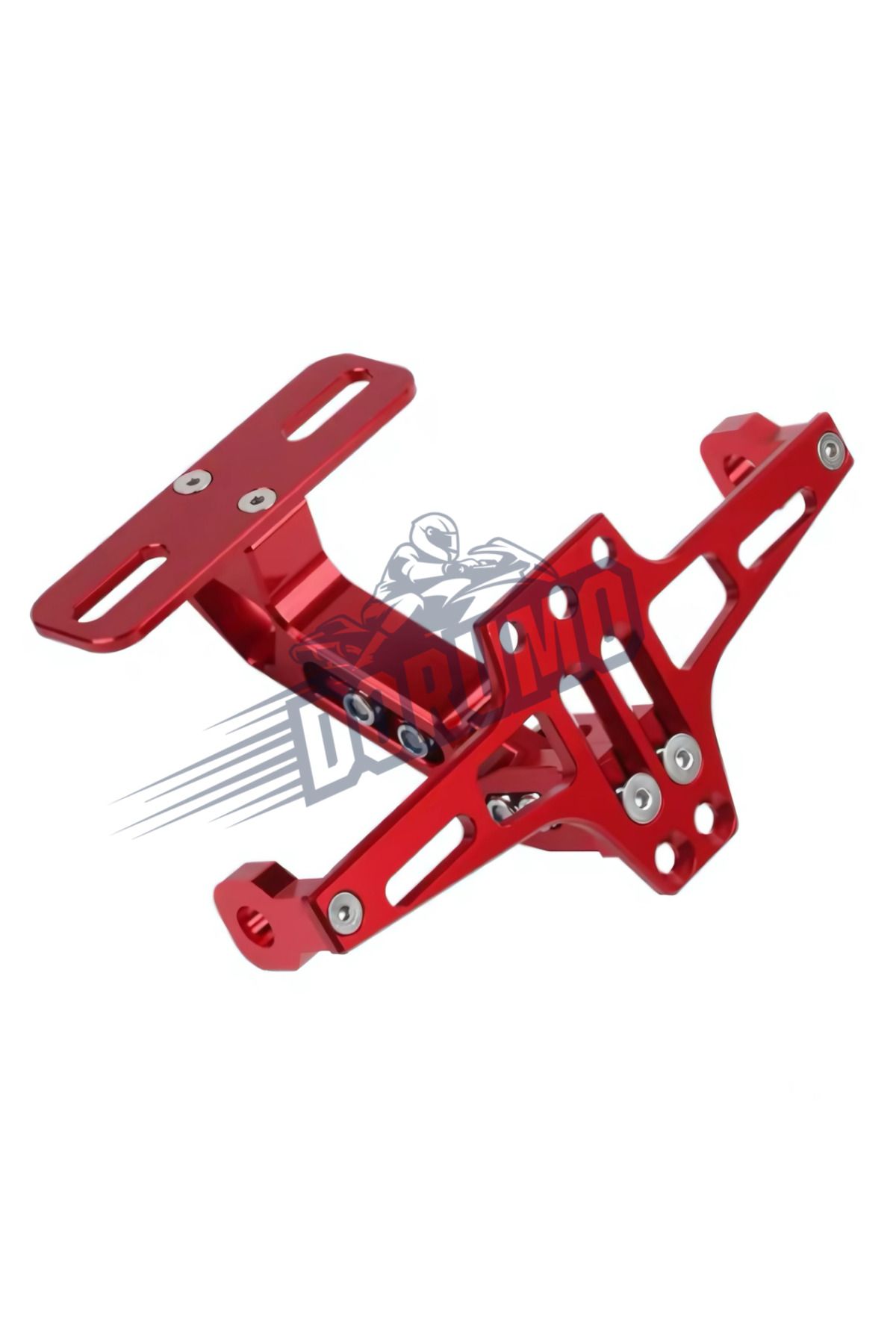 Dorumo Moto CNC Katlanır Plaka Kırmızı