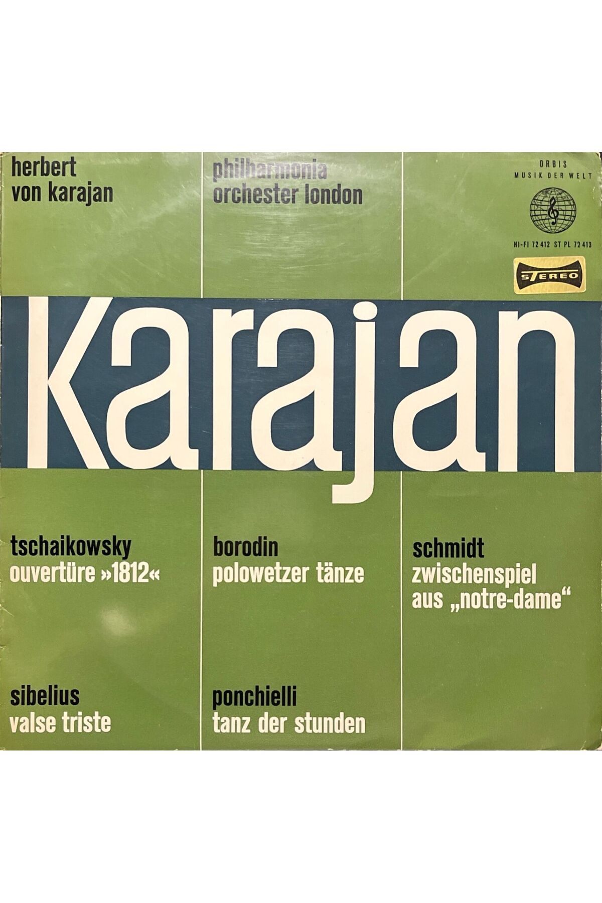 Plak İstasyonu Karajan Philharmonia Orchester London LP Plak