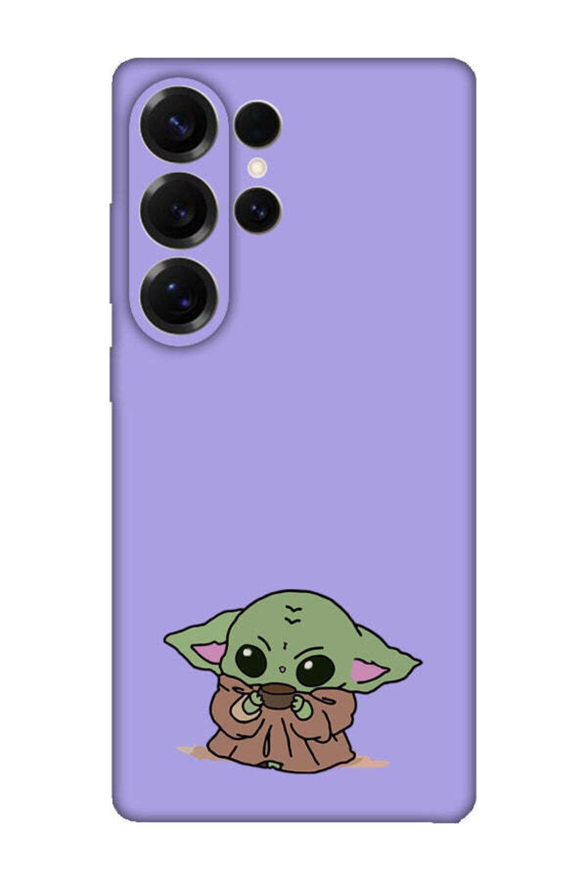 frondcase Samsung S25 Ultra Baby Yoda Lila Telefon Kılıfı