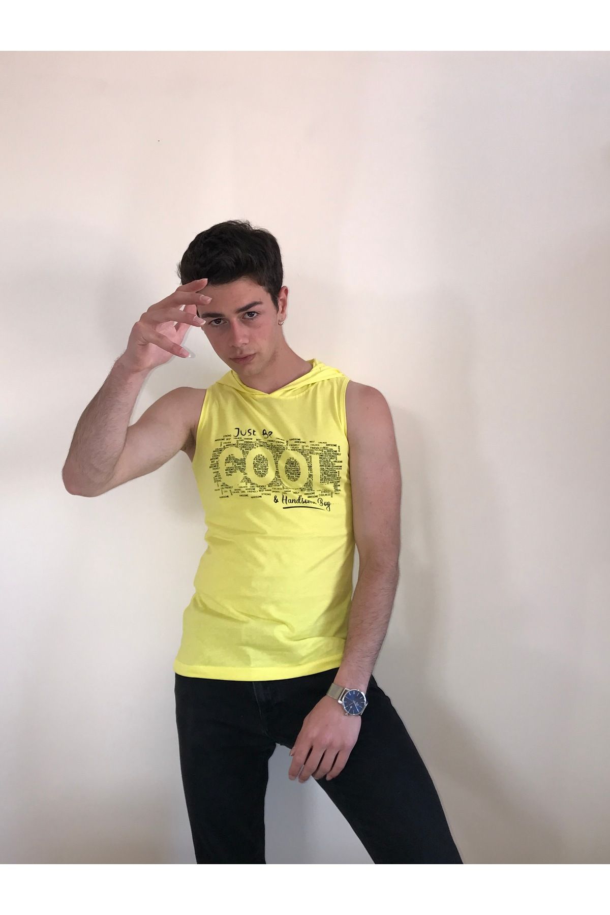 Avinar Unisex Kapüşonlu Baskılı T-shirt