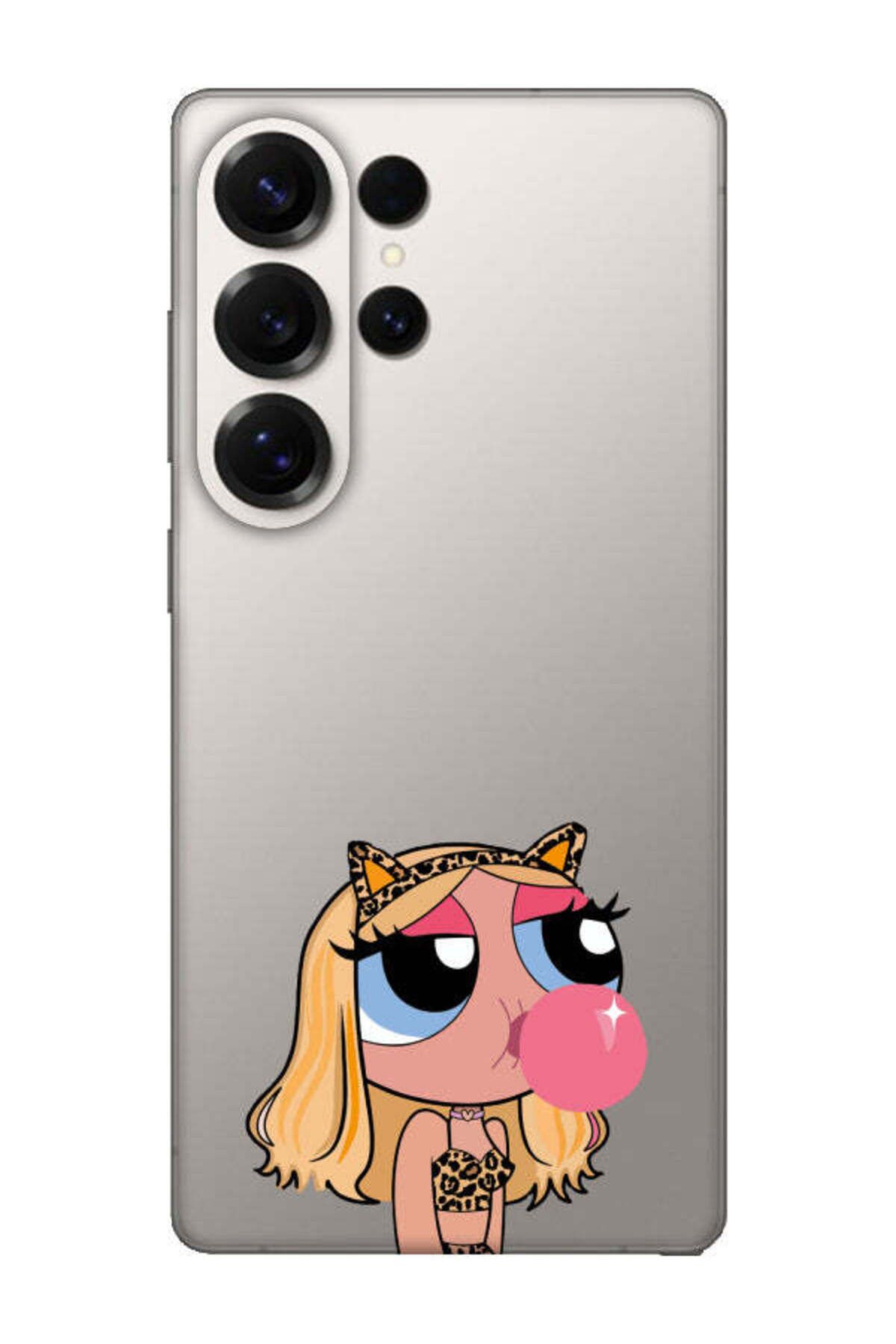 frondcase Samsung S25 Ultra Powerpuff Girls Şeffaf Telefon Kılıfı