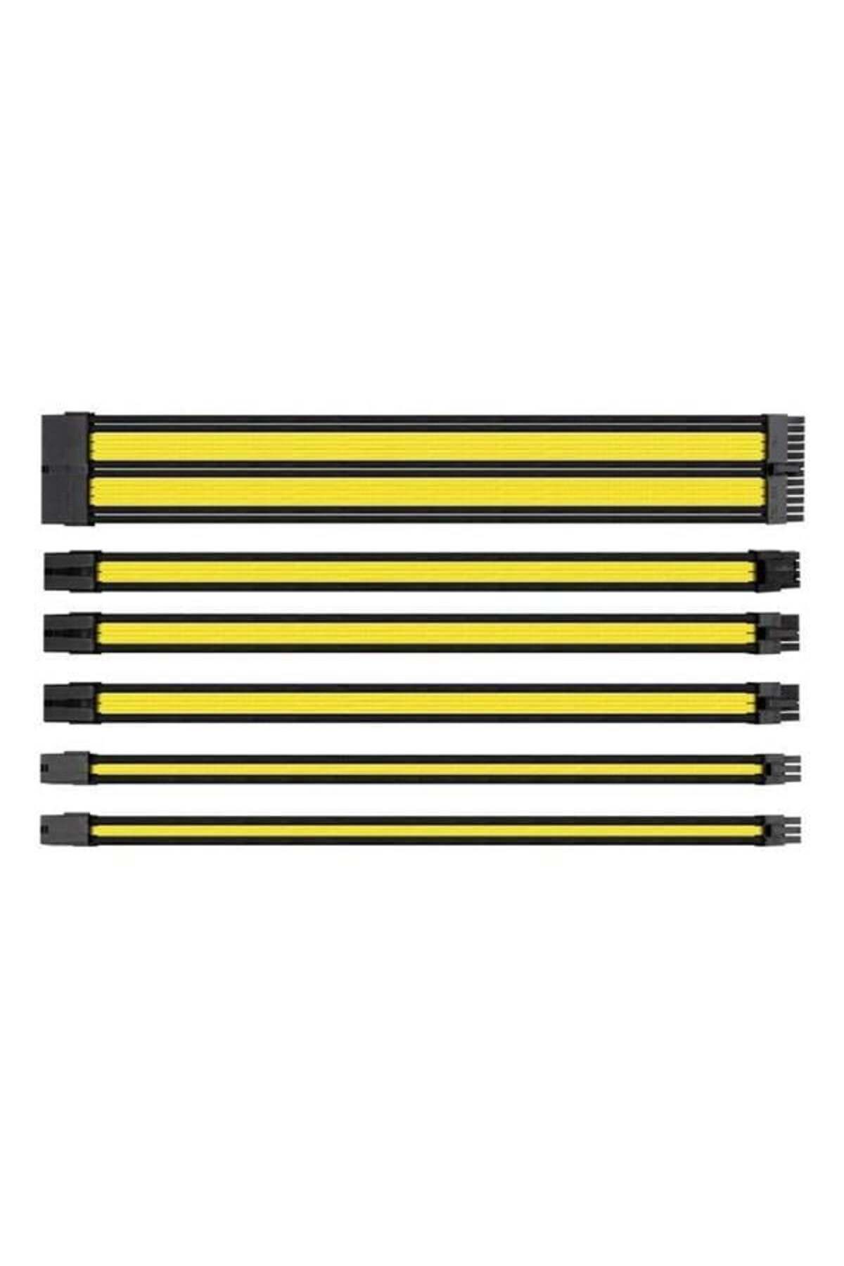 THERMALTAKE Ac-047-cn1nan-a1 Ttmod Sarı/siyah Power Supply Sleeved Kablo Seti (16 AWG)