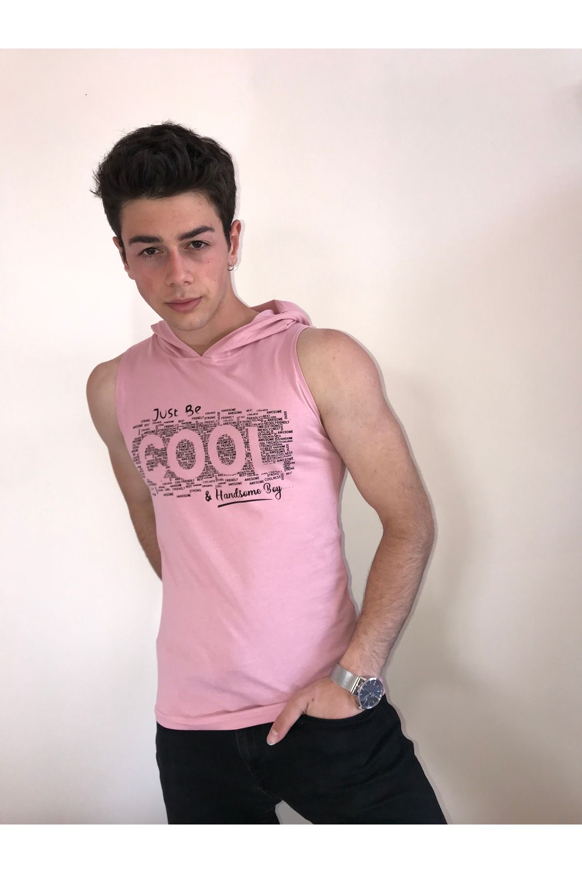 Avinar Unisex Kapüşonlu Baskılı T-shirt