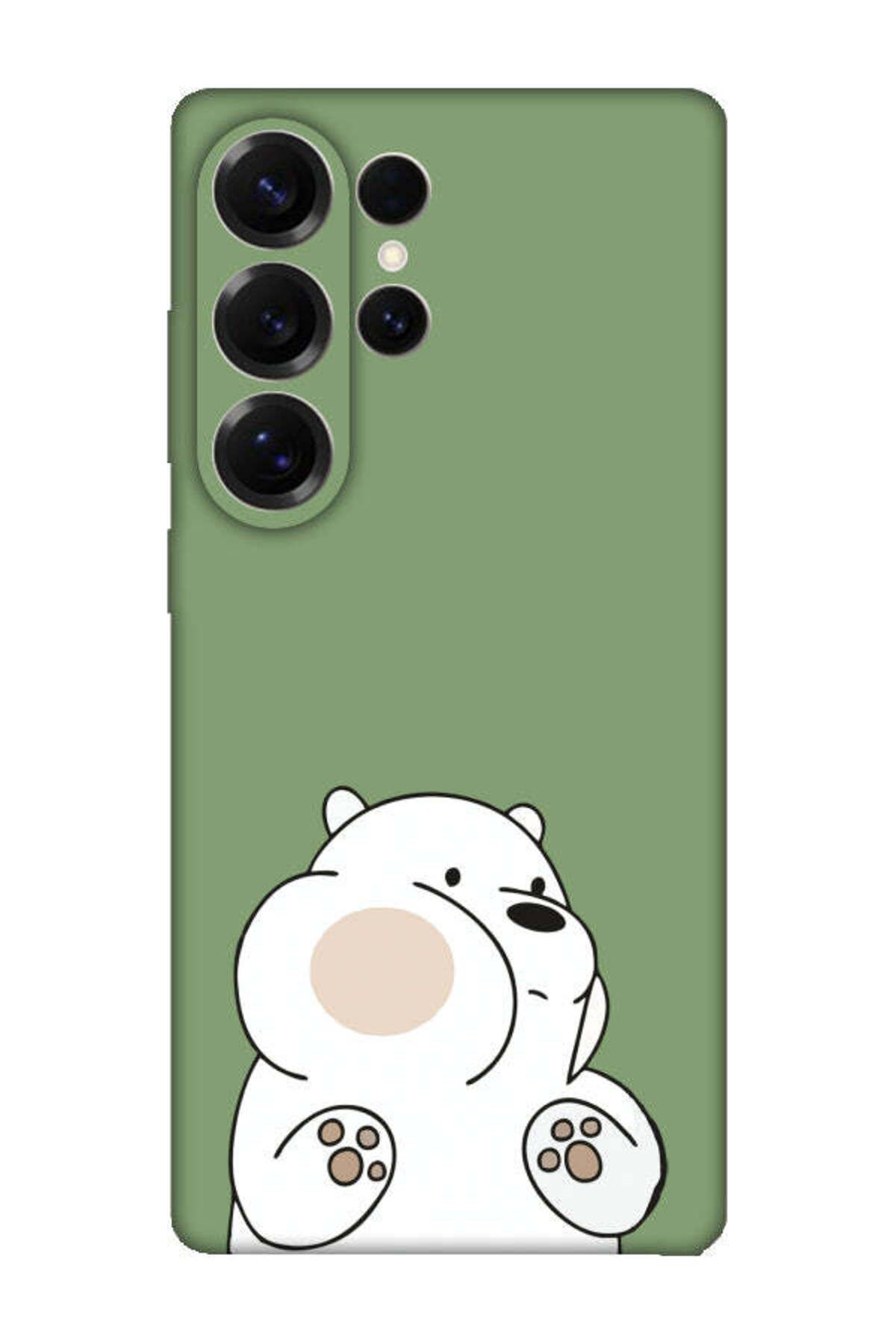 frondcase Samsung S25 Ultra Panda Yeşil Telefon Kılıfı