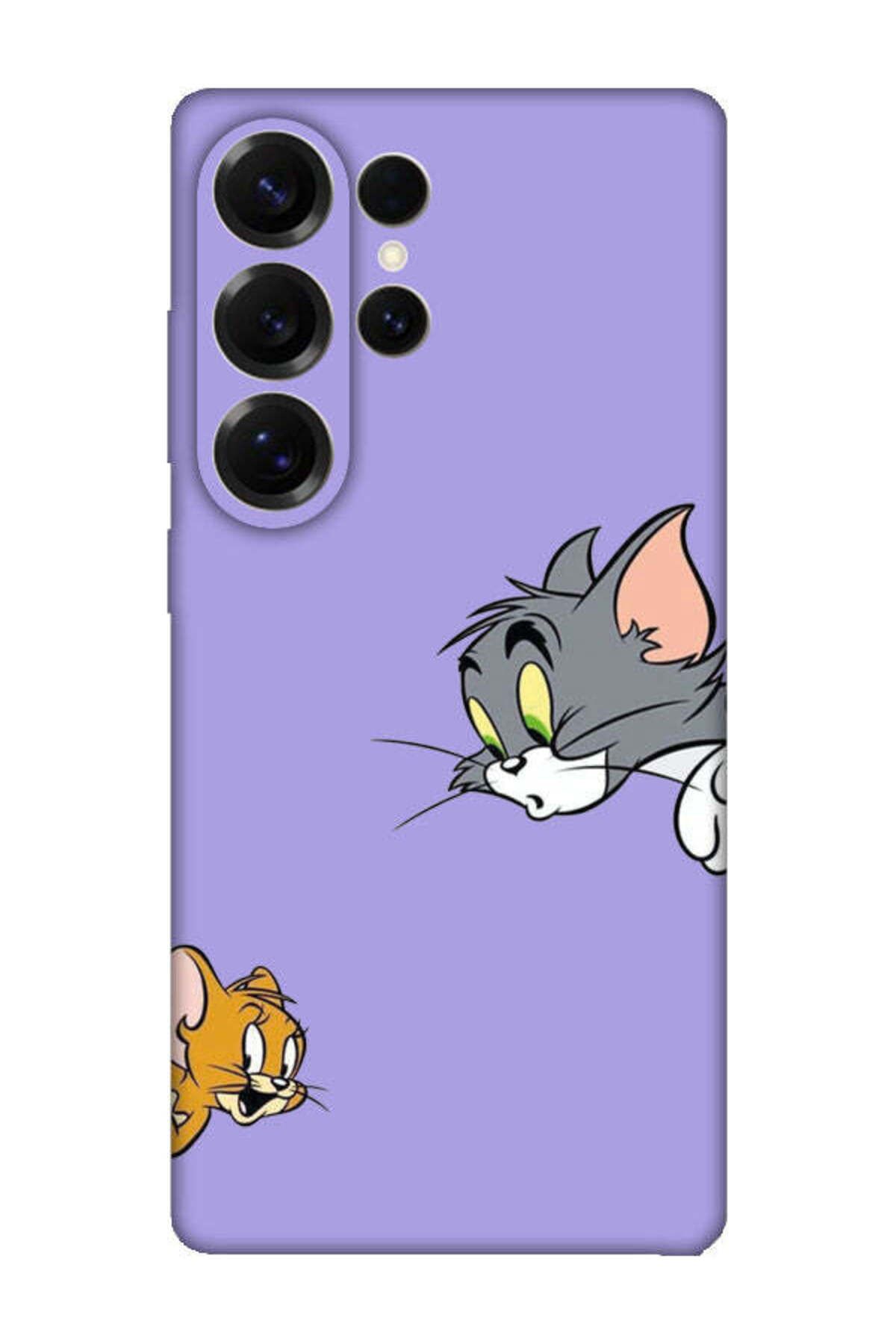 frondcase Samsung S25 Ultra Tom And Jerry Lila Telefon Kılıfı