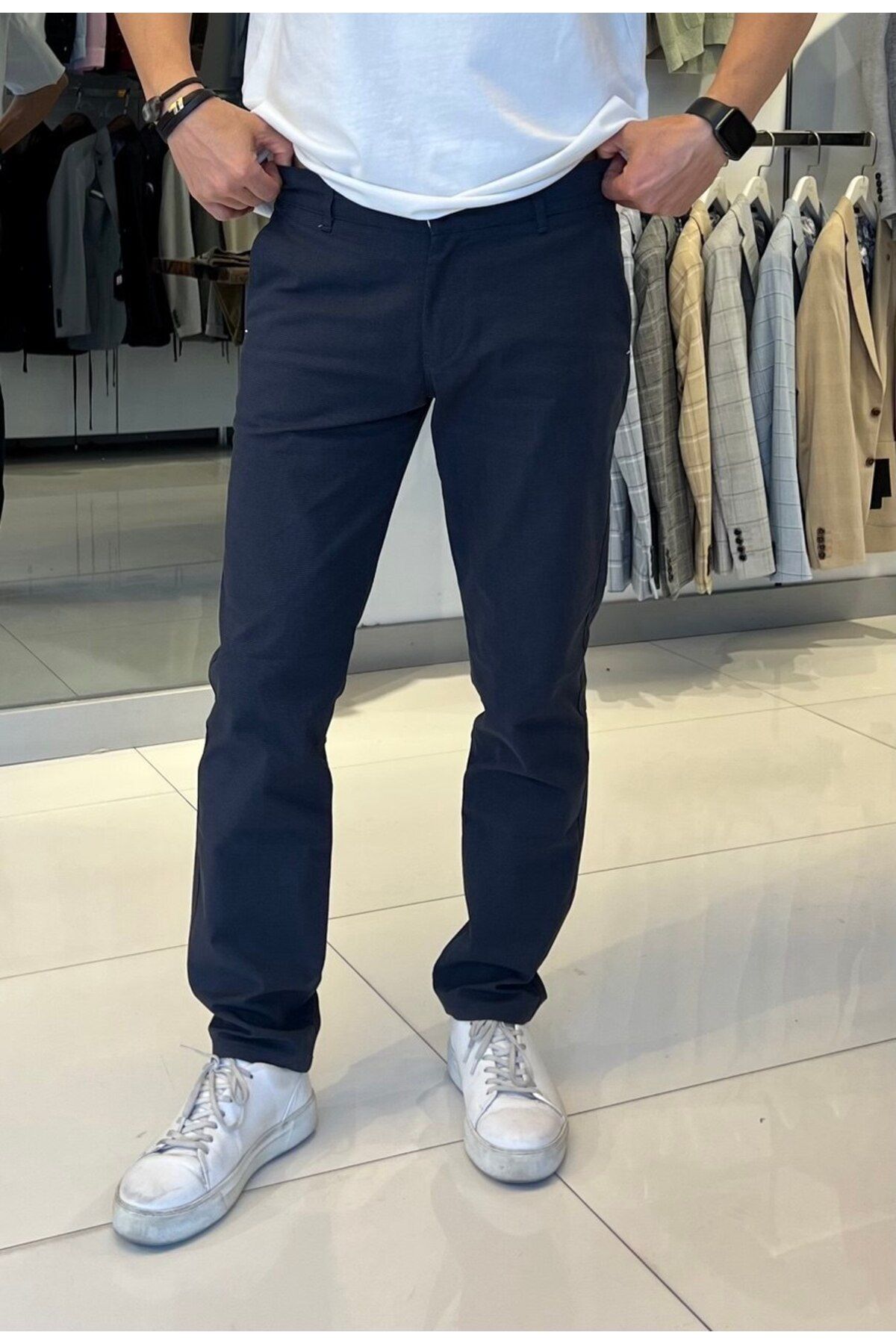 ACTUAL Erkek Slım Fıt Pantolon 1378-02 Lacivert