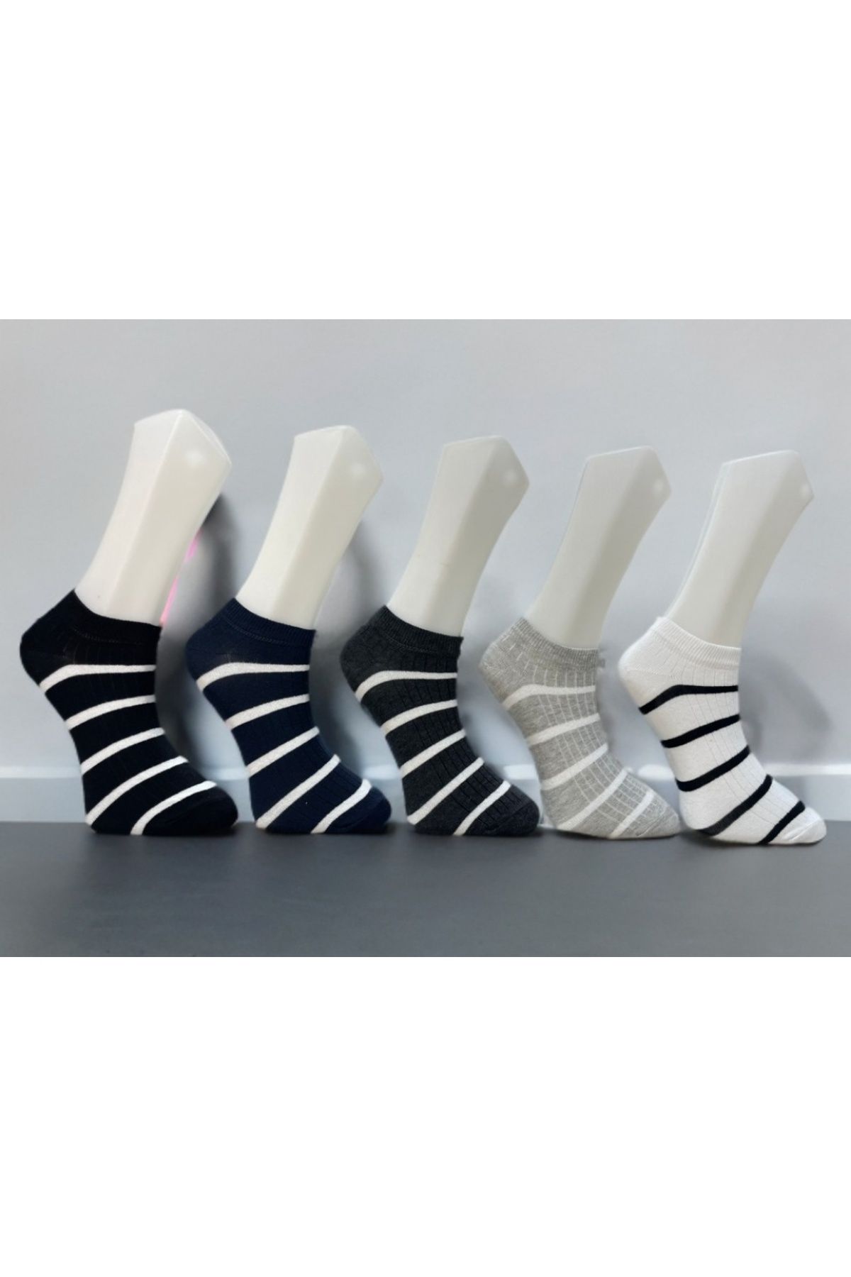 LAV SOCKS 5'li Erkek Çizgili Kısa Çorap