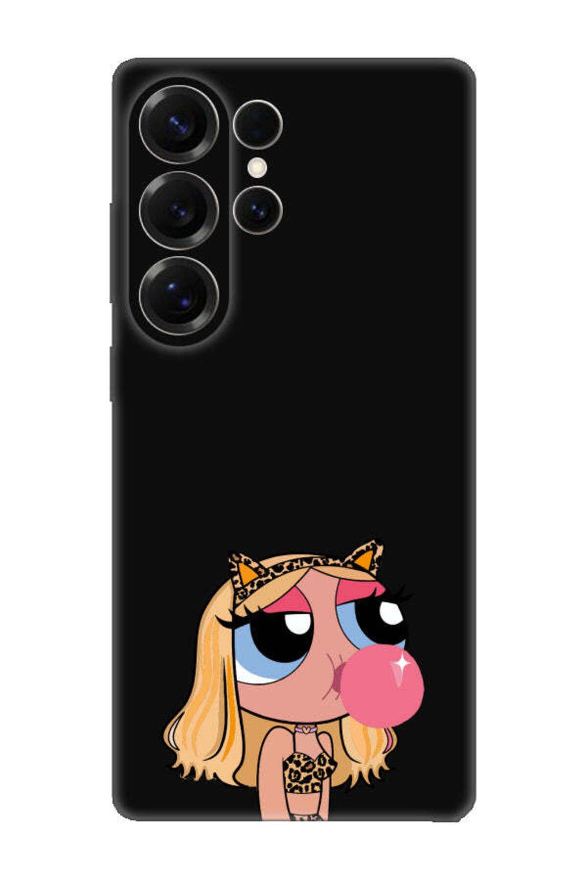 frondcase Samsung S25 Ultra Powerpuff Girls Siyah Telefon Kılıfı