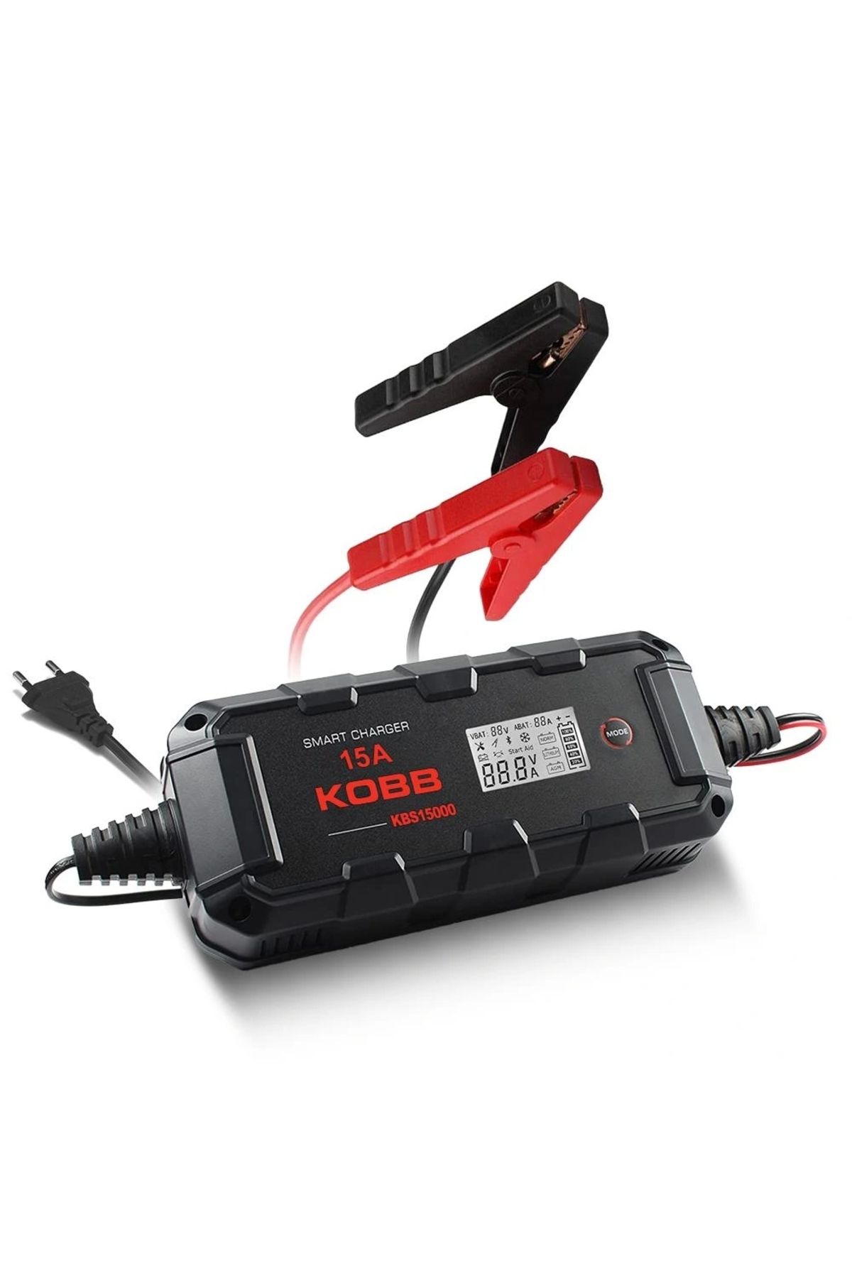 ShopNova KOBB KBS15000 6V/12V/24V 300A Akıllı Dijital Akü Şarj ve Akü Bakım/Desülfatör