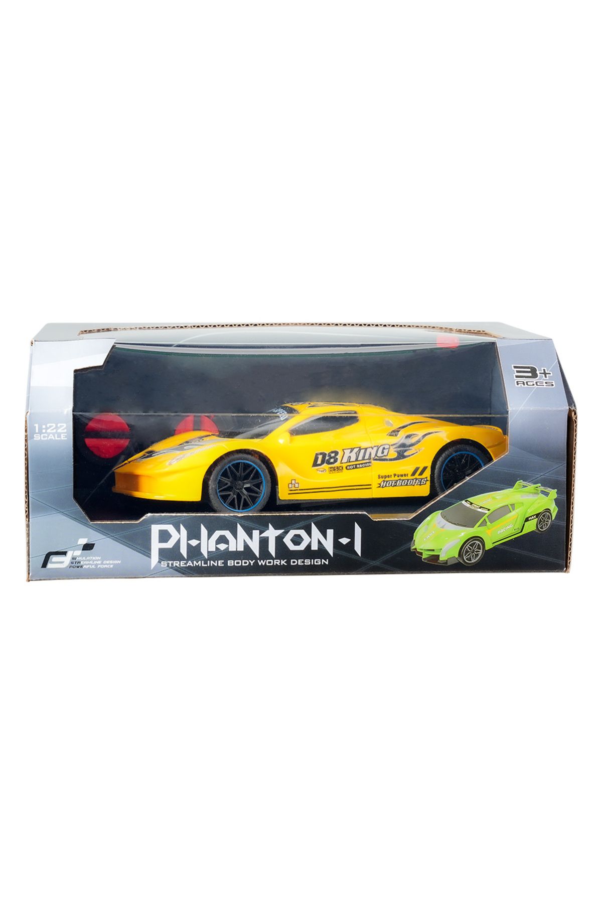 MEGA 1:22 PHANTOM GT DÖRT YÖNLÜ HAREKET EDEN UZAKTAN KUMANDALI ARABA SARI