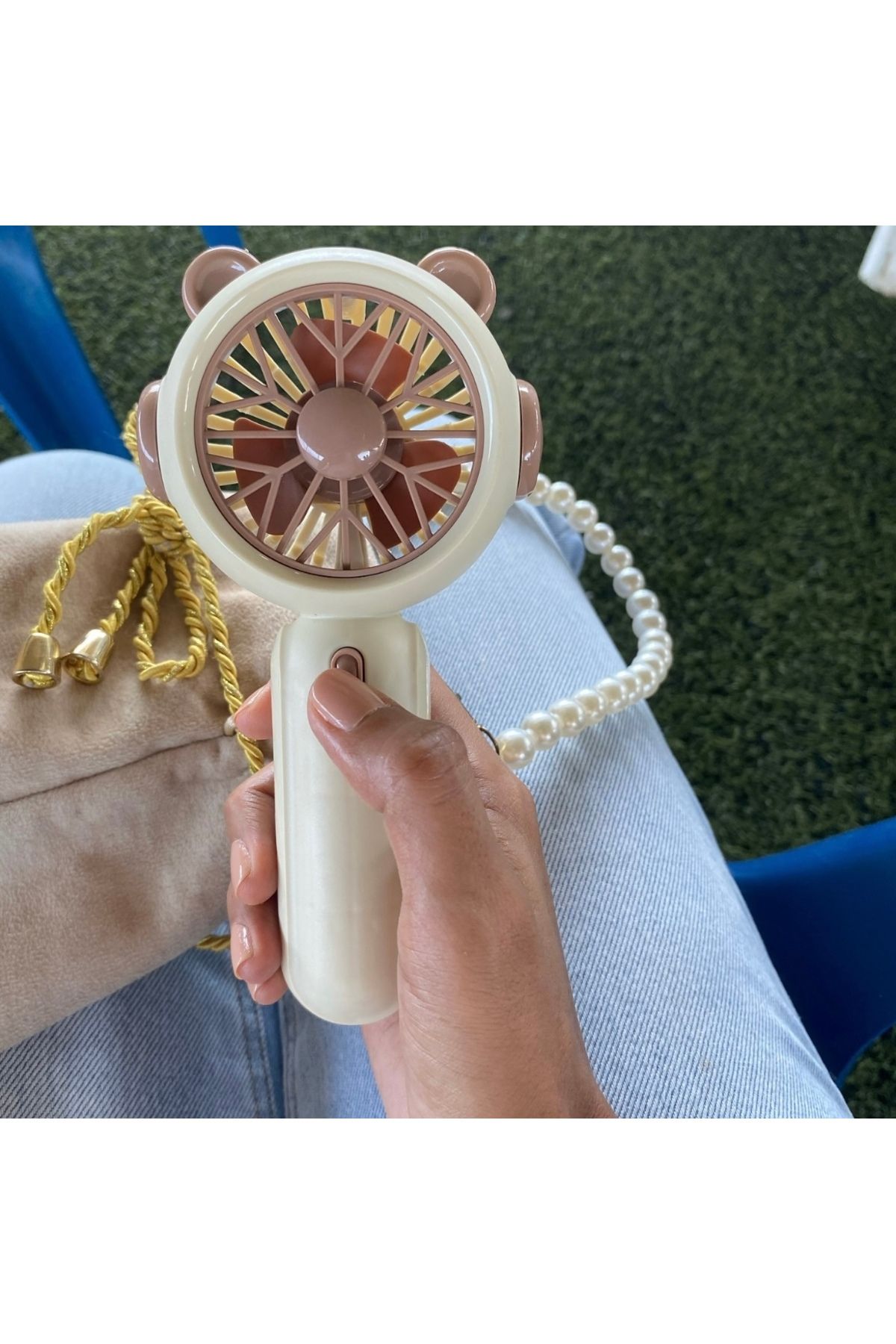 Charmy El Fanı, 3 Kademeli Şarjlı El Fanı, Mini Vantilatör, Sessiz El Vantilatörü