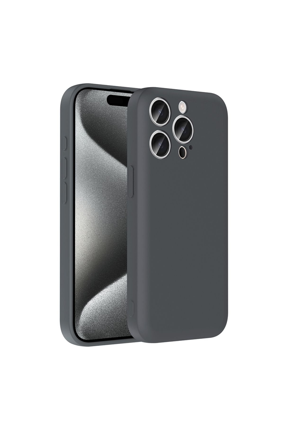 Ummeslem Apple iPhone 15 Pro Cep Telefonu için Uyumlu Kılıf Kamera Korumalı Kartlık Hazneli Vitra Kapak