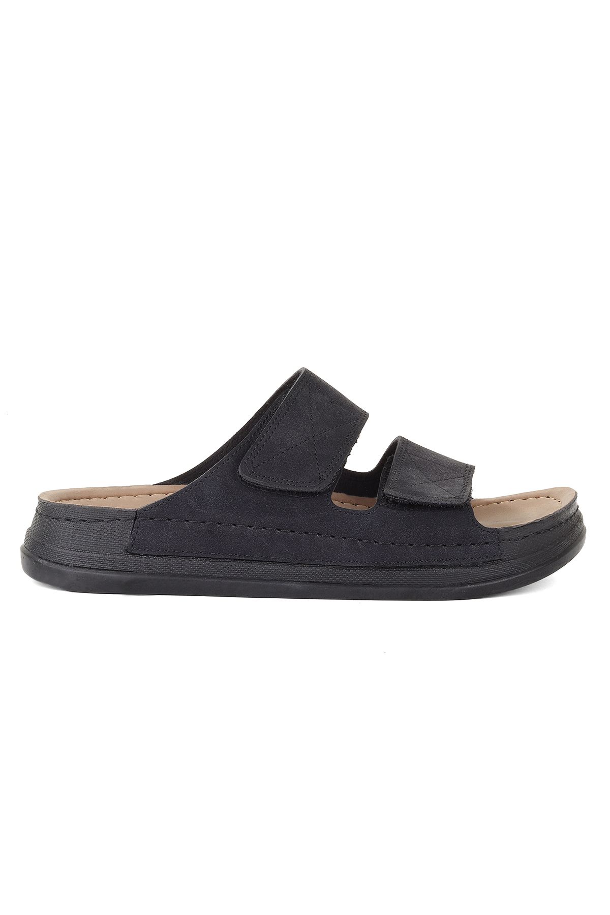Vojo-Ironside Velcro Comfortable Sole Adjustable Hospital Sea Pool Beach Men's Slippers Black 5