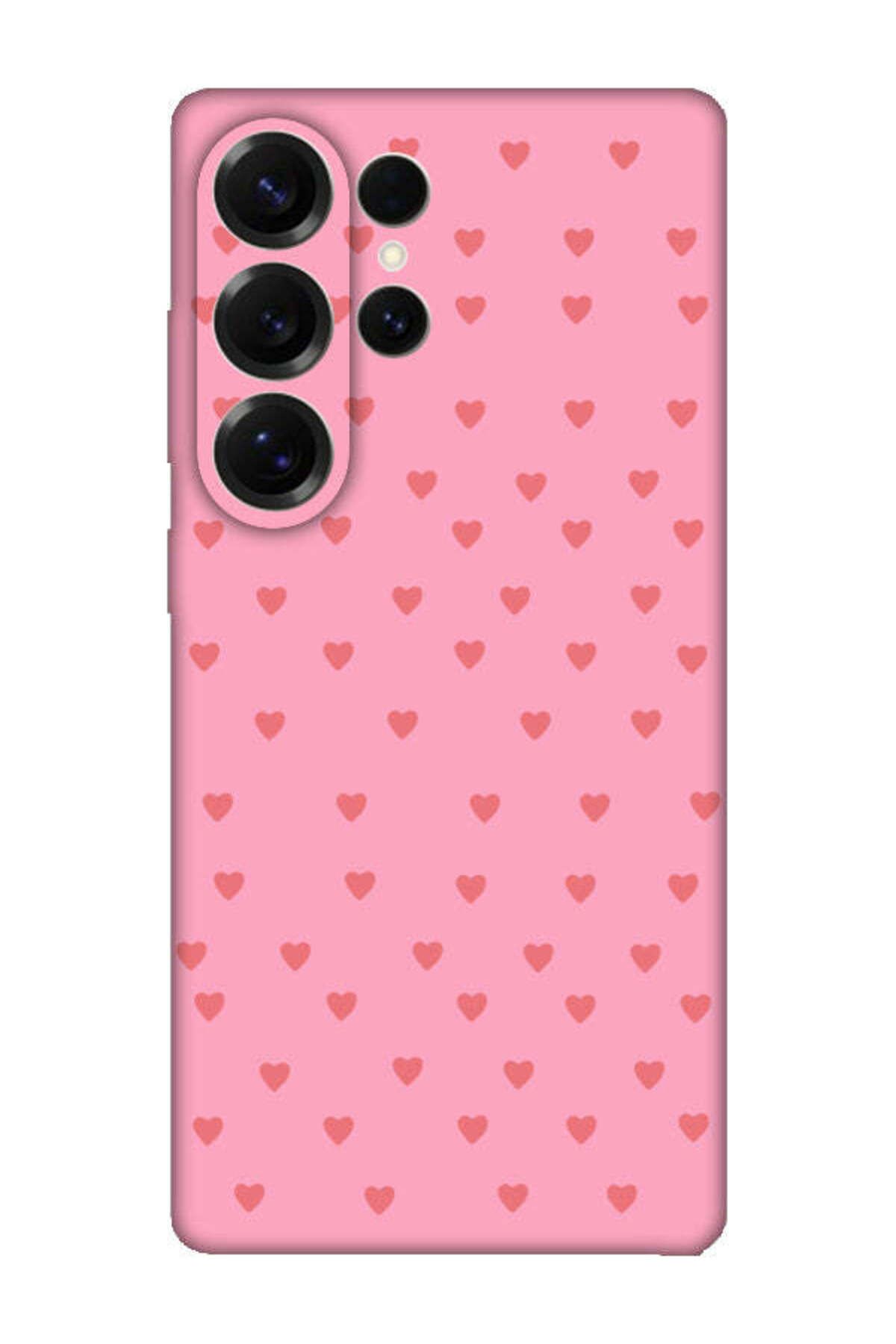 frondcase Samsung S25 Ultra Minik Kalpler Pembe Telefon Kılıfı