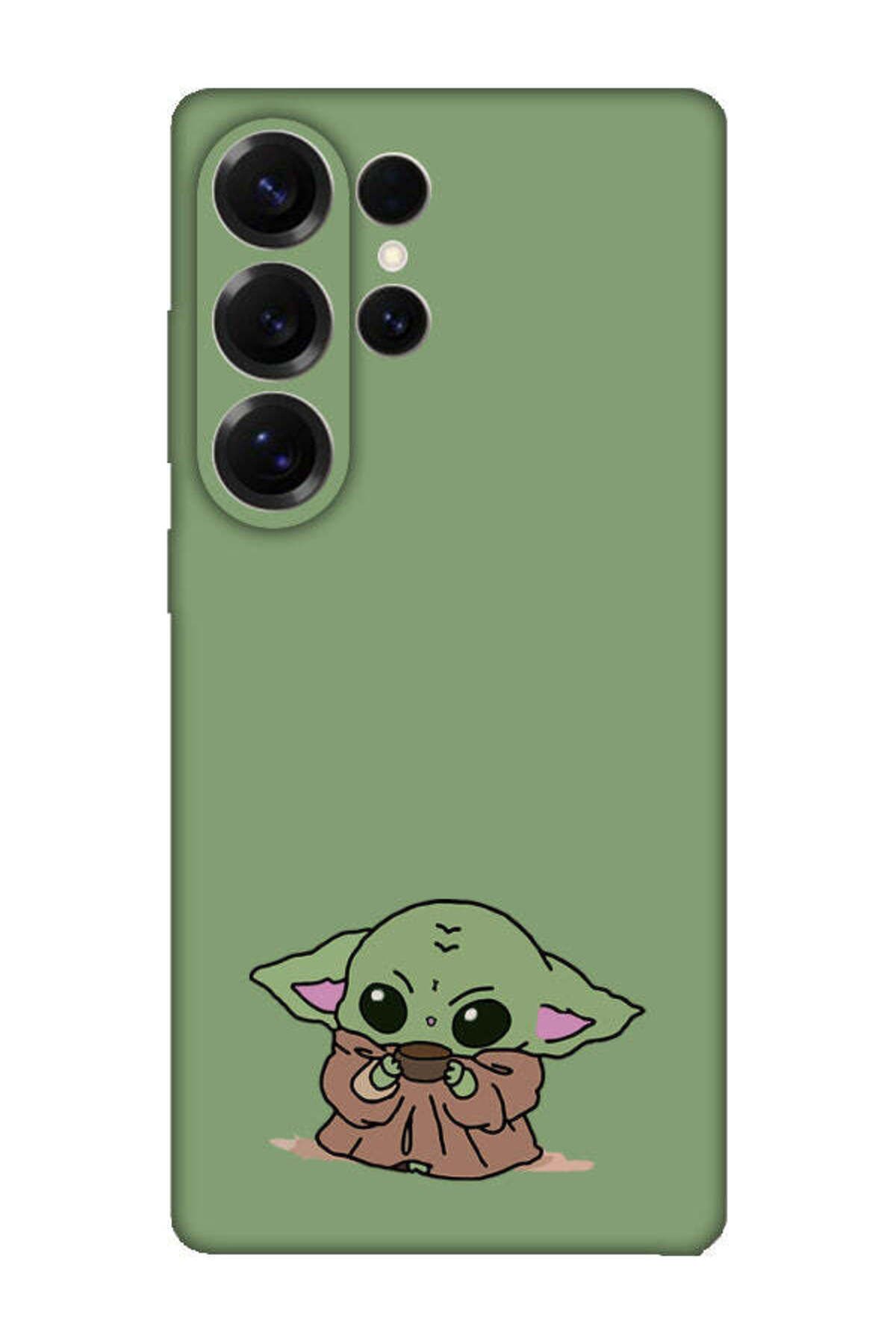 frondcase Samsung S25 Ultra Baby Yoda Yeşil Telefon Kılıfı