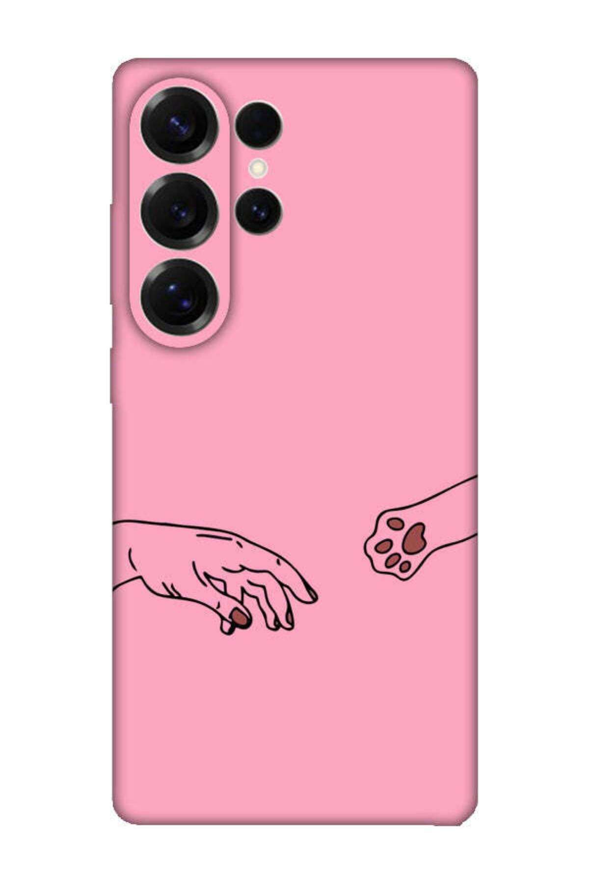frondcase Samsung S25 Ultra Hand And Paw Pembe Telefon Kılıfı