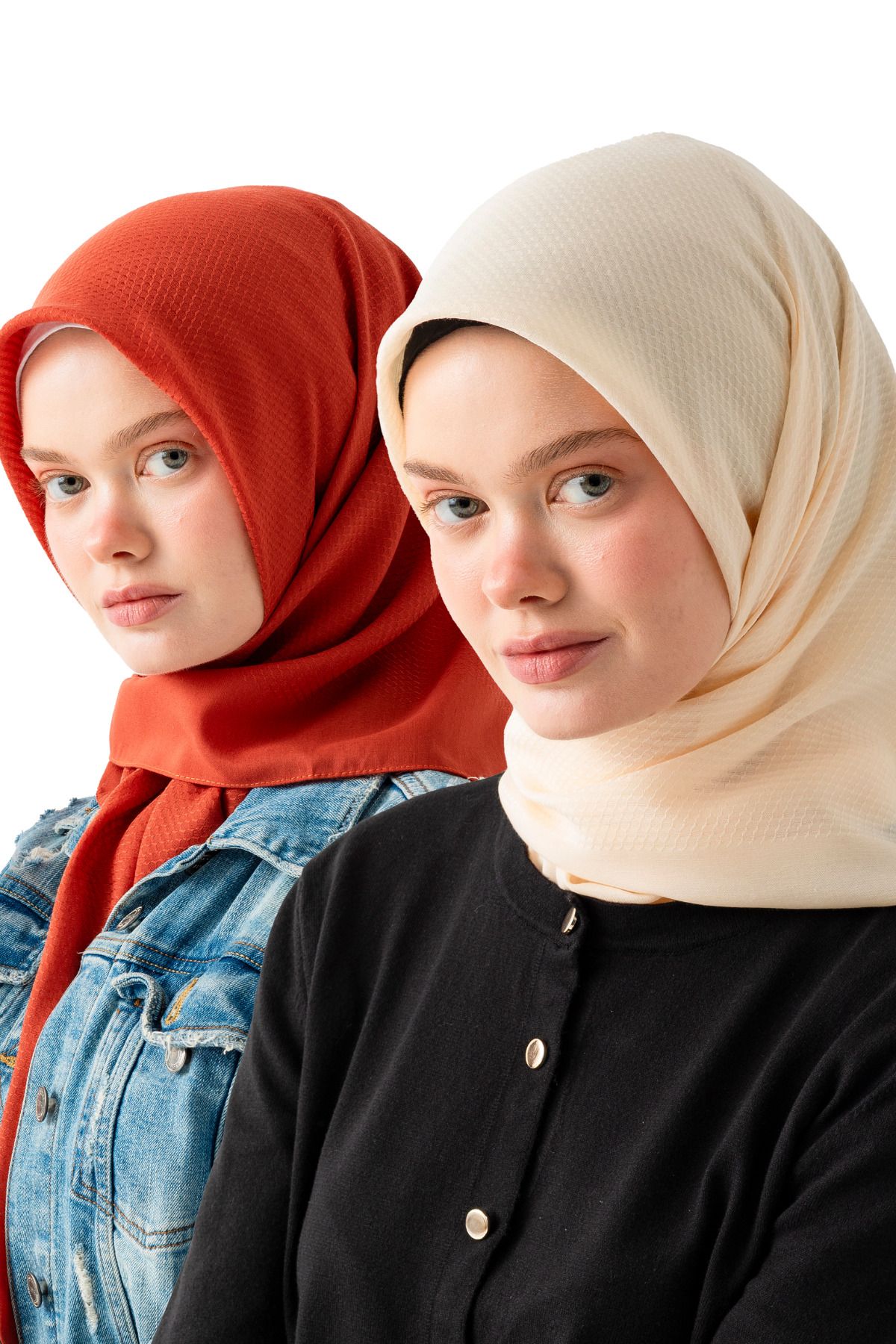 Wega Moda 2'li Pamuk Jakar Eşarp, Doğal Ve Şık Görünüm, Jakarlı Pamuk Eşarp, Soft Pamuk Eşarp.