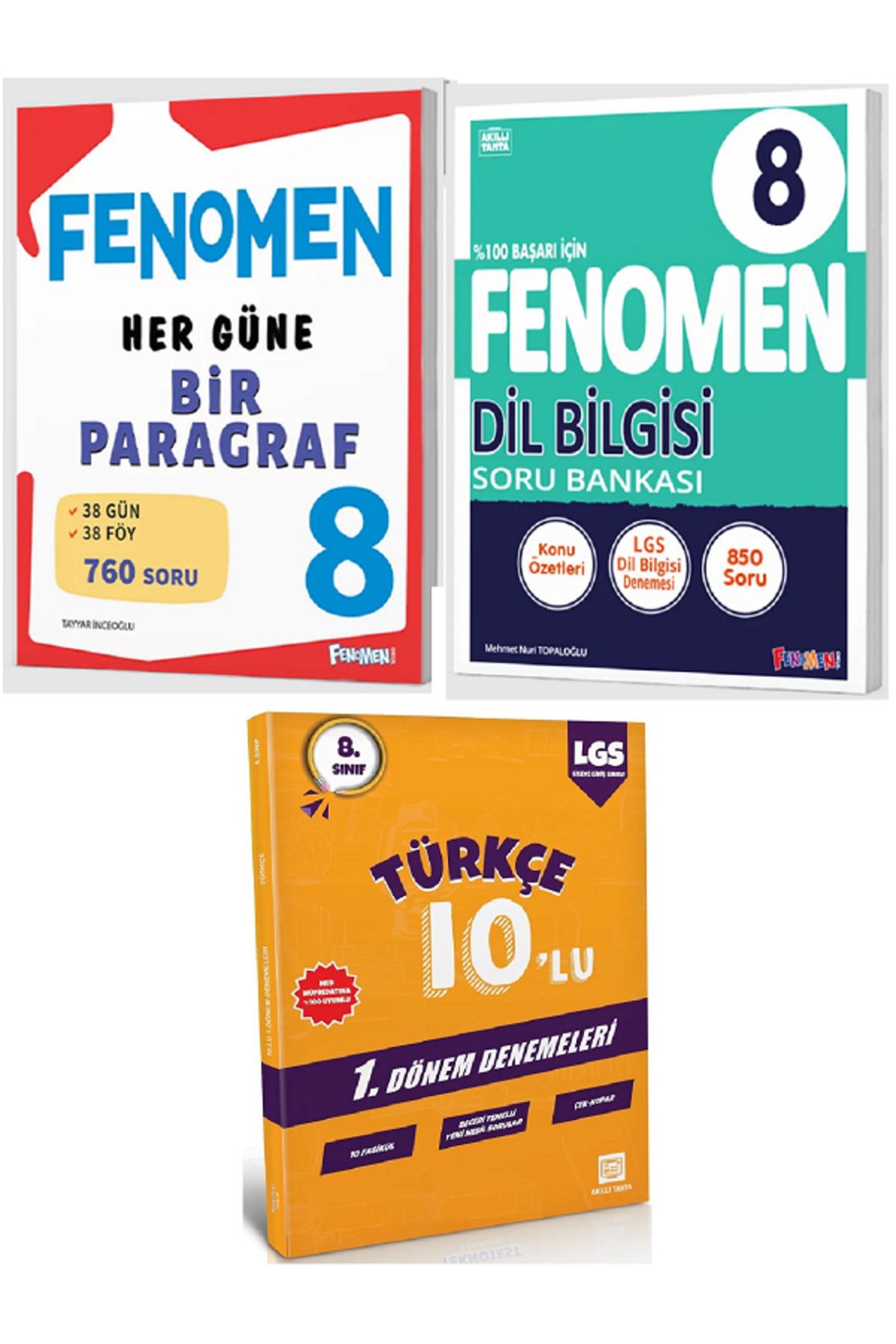 Efsane Yayınları 8.Sınıf Fenomen Her Güne Bir Paragraf + Fenomen Dil Bilgisi Soru Bankası / Deneme HEDİYELİ - 3 KİTAP