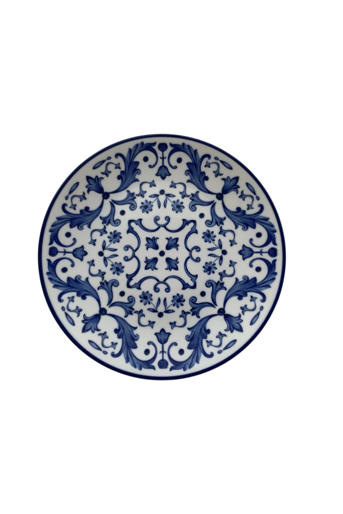 Madame Coco Rêve Bleu Serenity Servis Tabağı - 25 cm | Mavi/Beyaz | New Bone | Şık Sunumlar İçin | Madame Coco