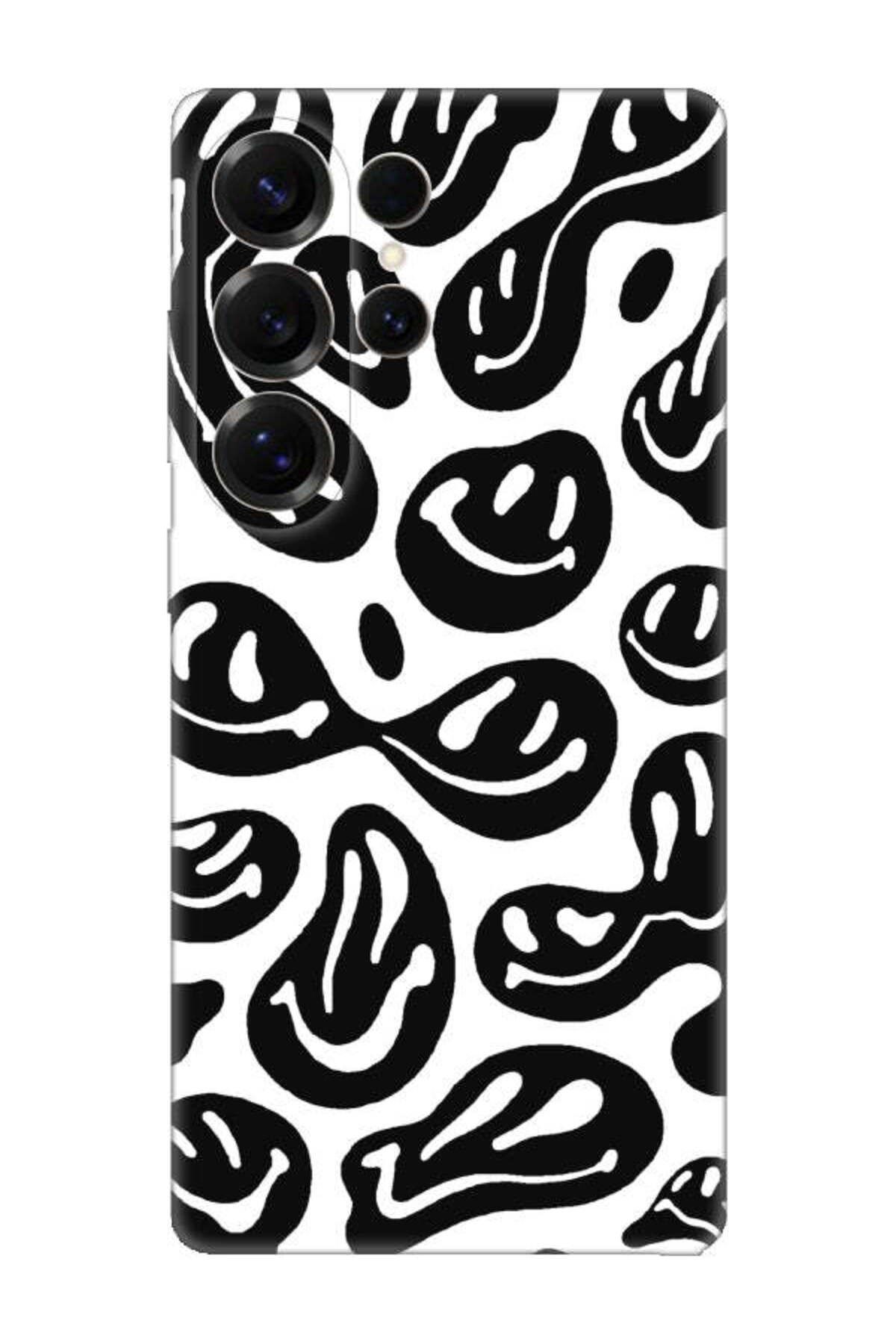 frondcase Samsung S25 Ultra Gülen Yüzler Siyah Telefon Kılıfı