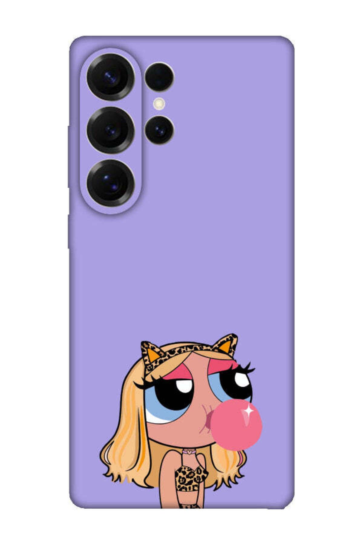 frondcase Samsung S25 Ultra Powerpuff Girls Lila Telefon Kılıfı