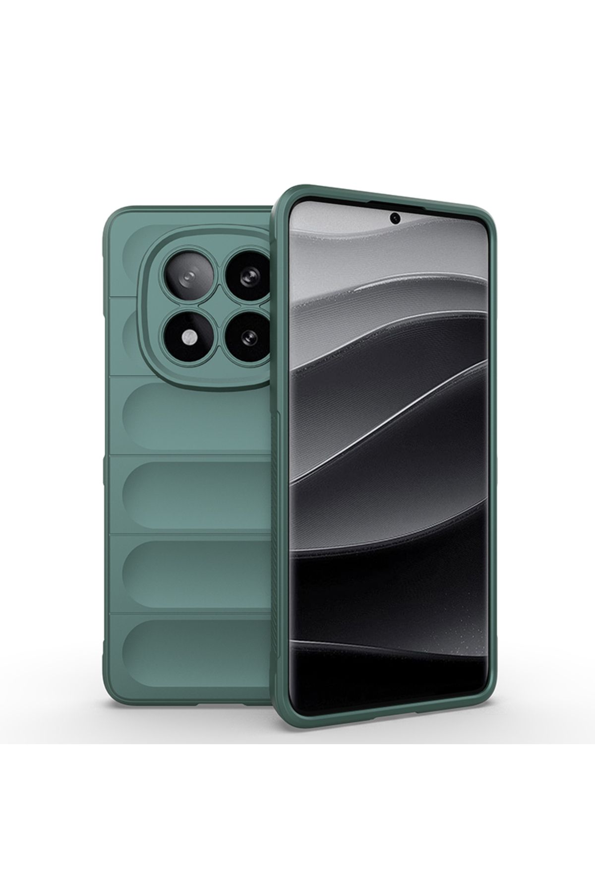 Ummeslem Xiaomi Redmi Note 14 Pro Plus için Uyumlu Kılıf Esnek Oyuklu Tasarımlı Etnik Silikon Kapak