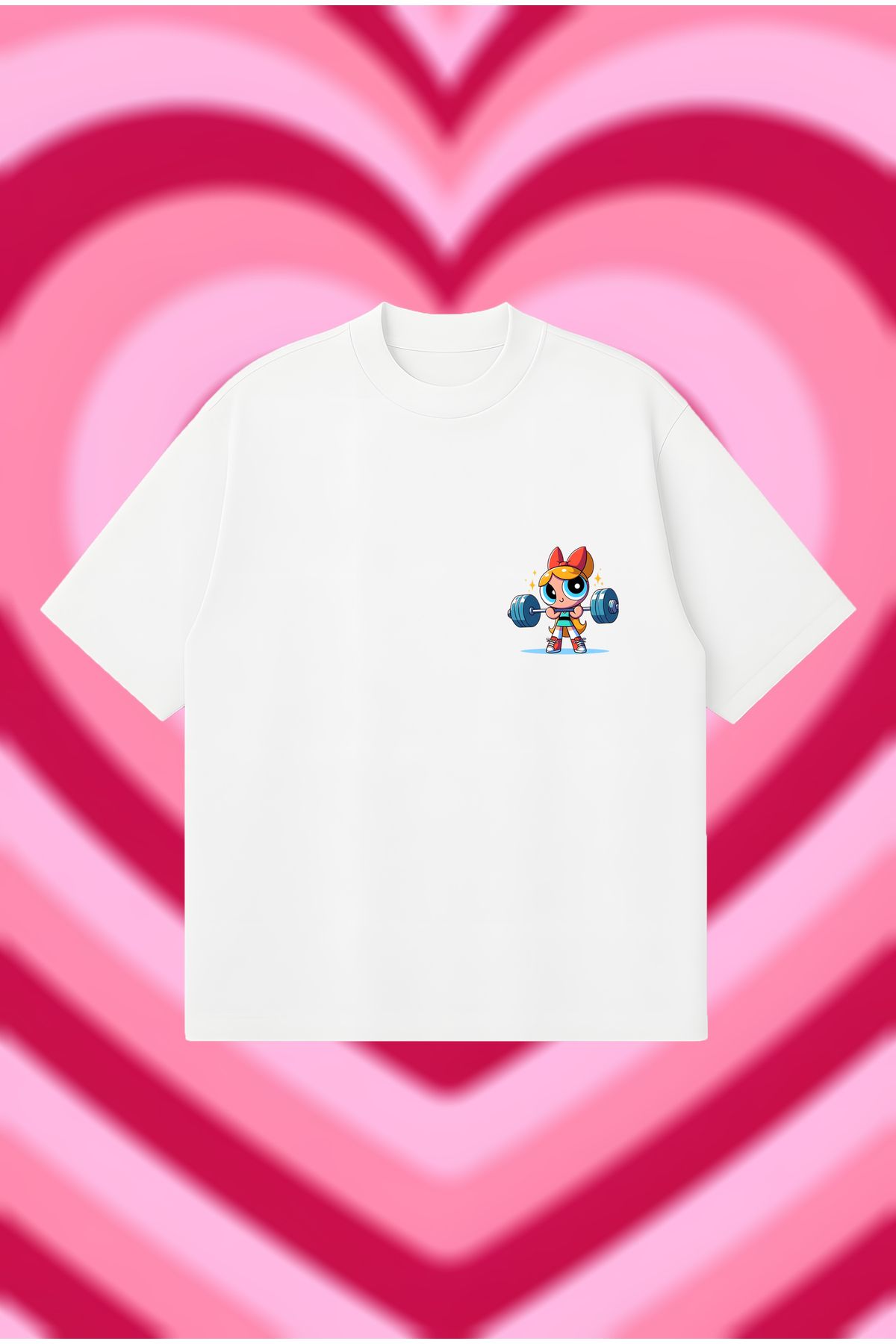 PURE POWER Powerpuff Girls Bubbles Spor Boxy Fit Oversize Unisex Tshirt – Baskılı Tişört | Streetwear