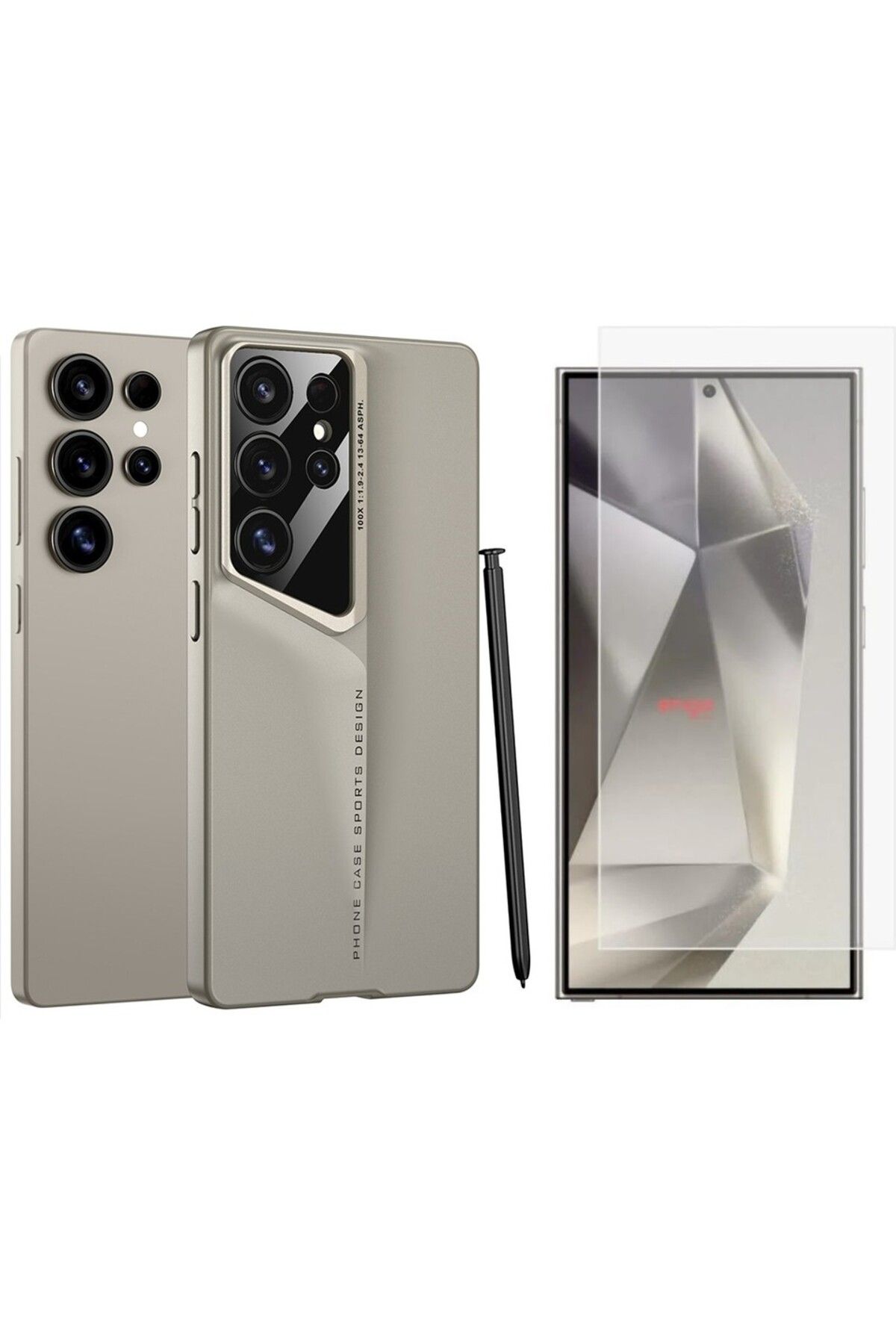 Vendas Galaxy S25 Ultra Kılıf Ultra İnce Kamera Korumalı Sert Rubber Zore Procase Kapak+Nano Ekran Koruyucu