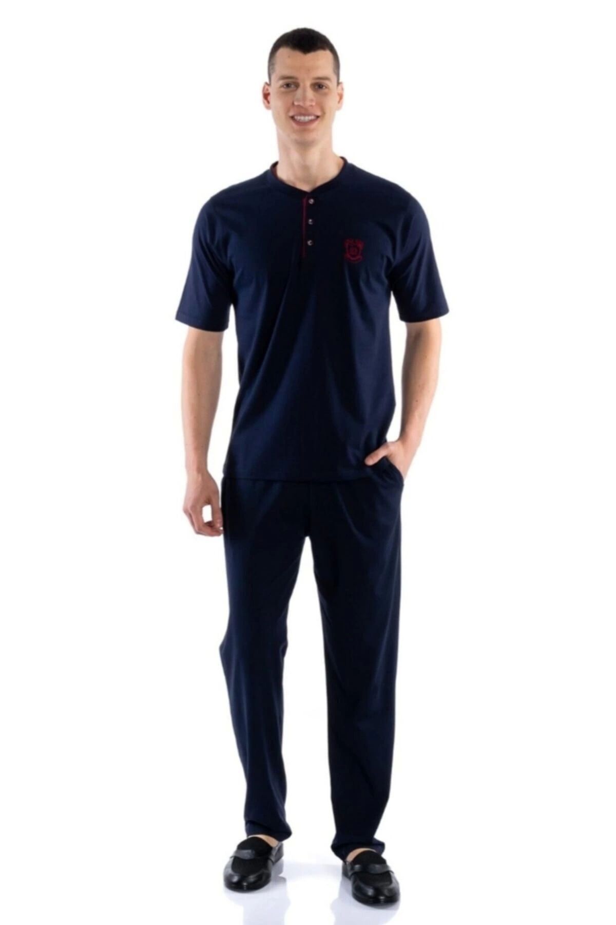 Moda Şahsenem D's Damat 02000 Kısa Kol 3'lü Erkek Pijama Takımı