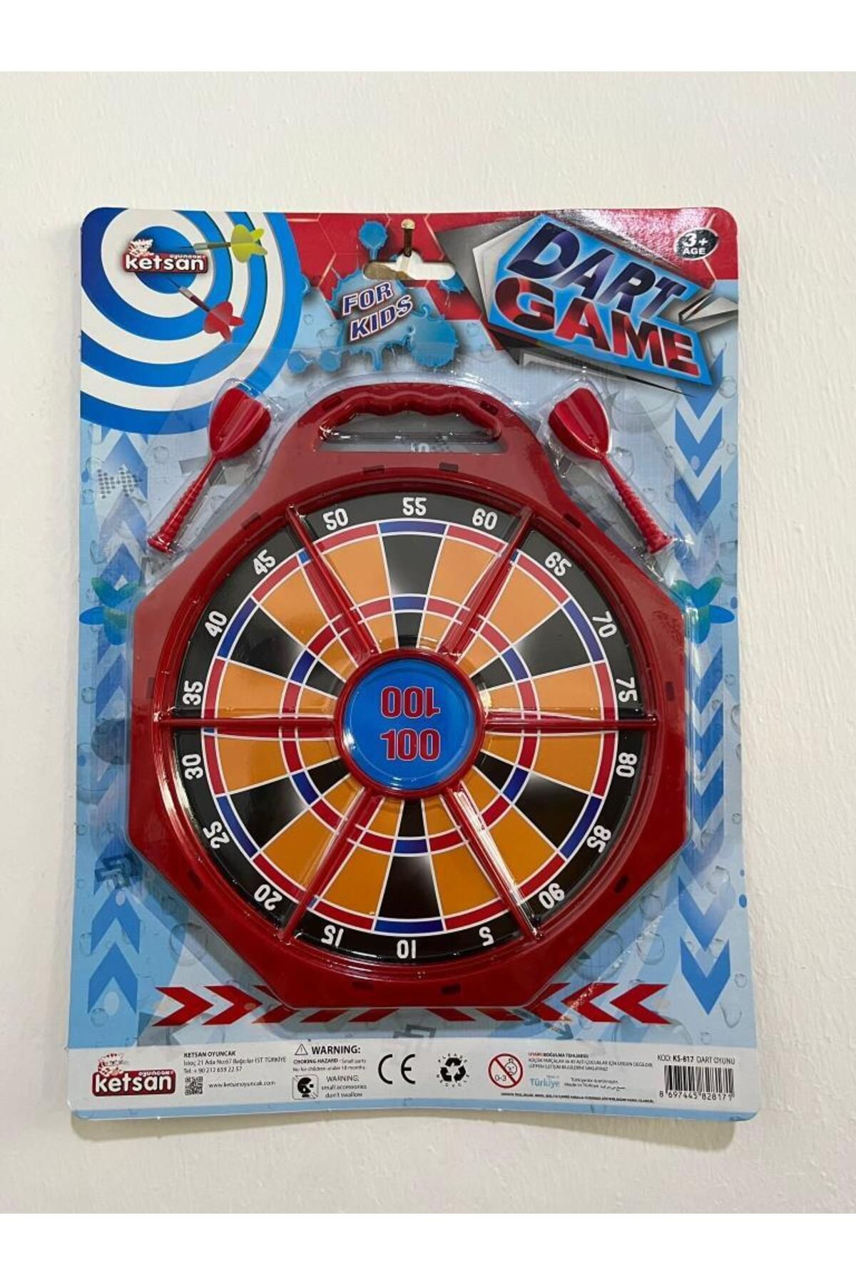 abnturk Kırmızı Renk Mıknatıslı 2 OK 23 CM Çift Taraflı Dart Seti