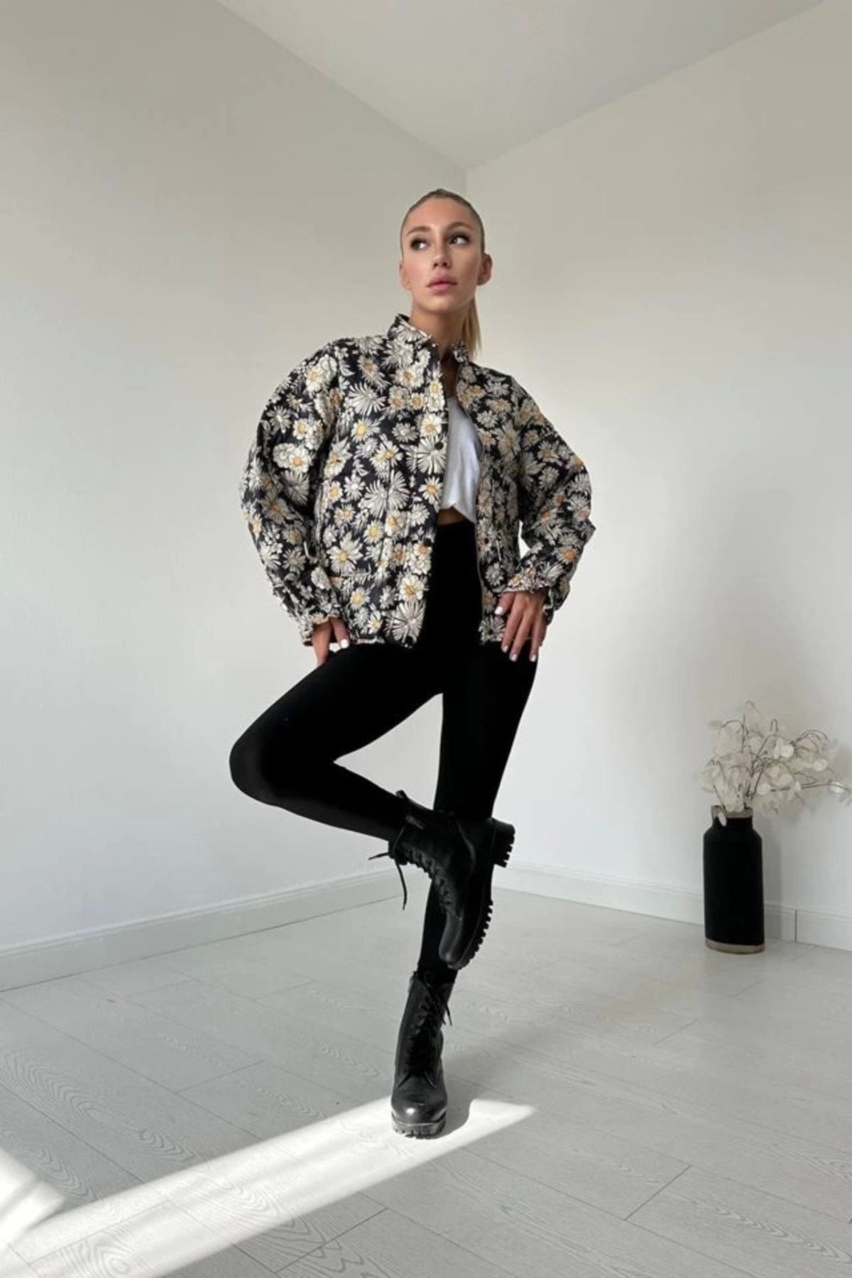 MODA Desenli Papatya Desen ont