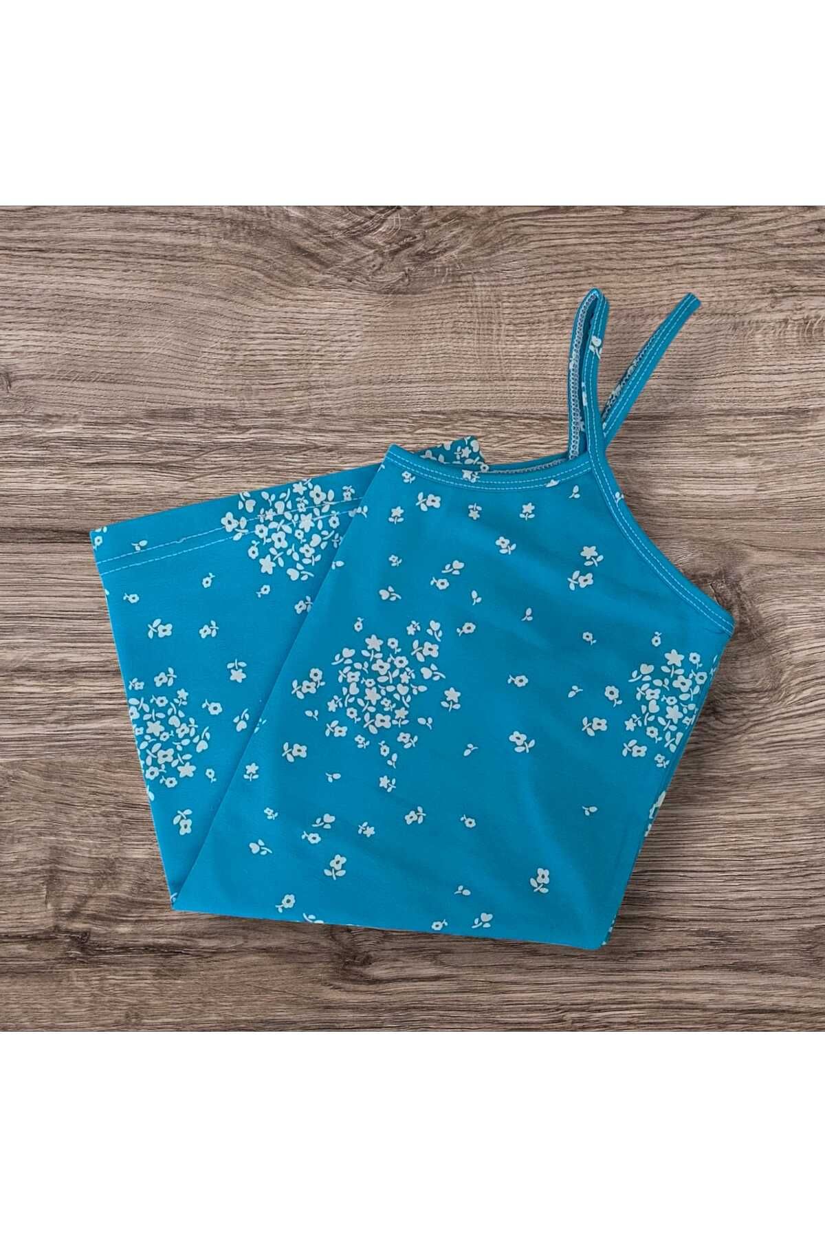 ESTA STORE küçük çiçek desenli ip askılı atlet