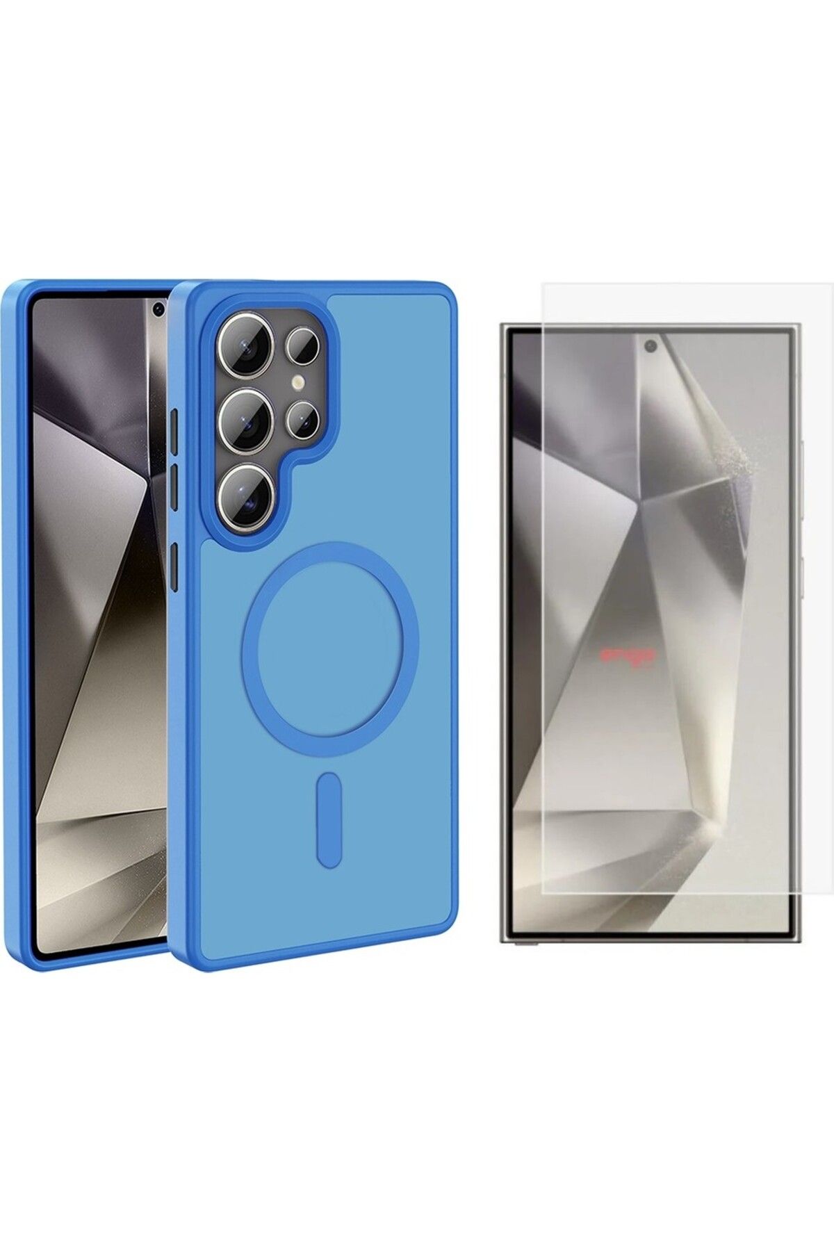 Vendas Samsung Galaxy S25 Ultra Kılıf M-safe Şarj Özellikli Mat Yüzey Zore Sio Kapak + Nano Ekran Koruyucu