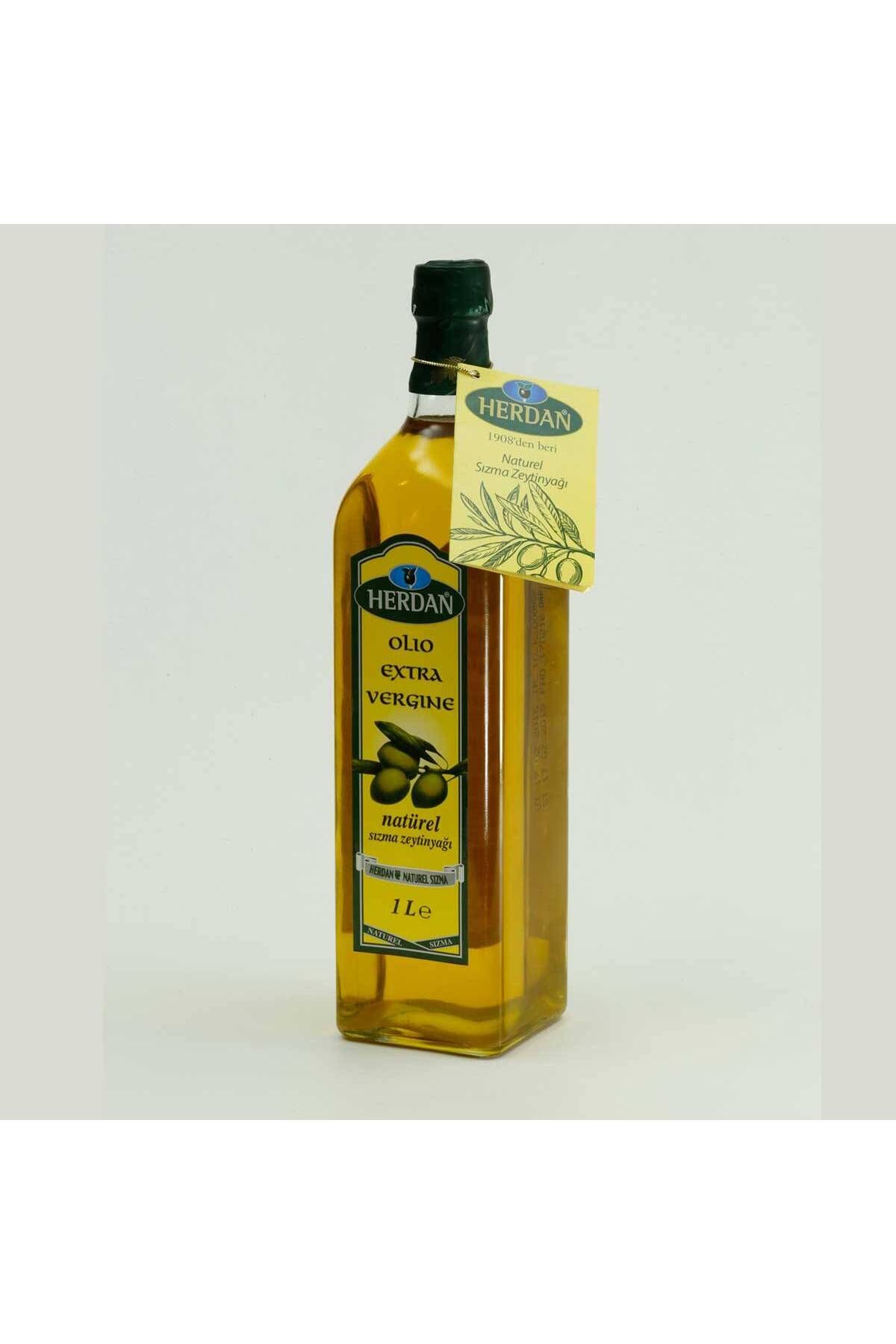 Herdan 1lt Cam Şişe Naturel Sızma Zeytinyağı