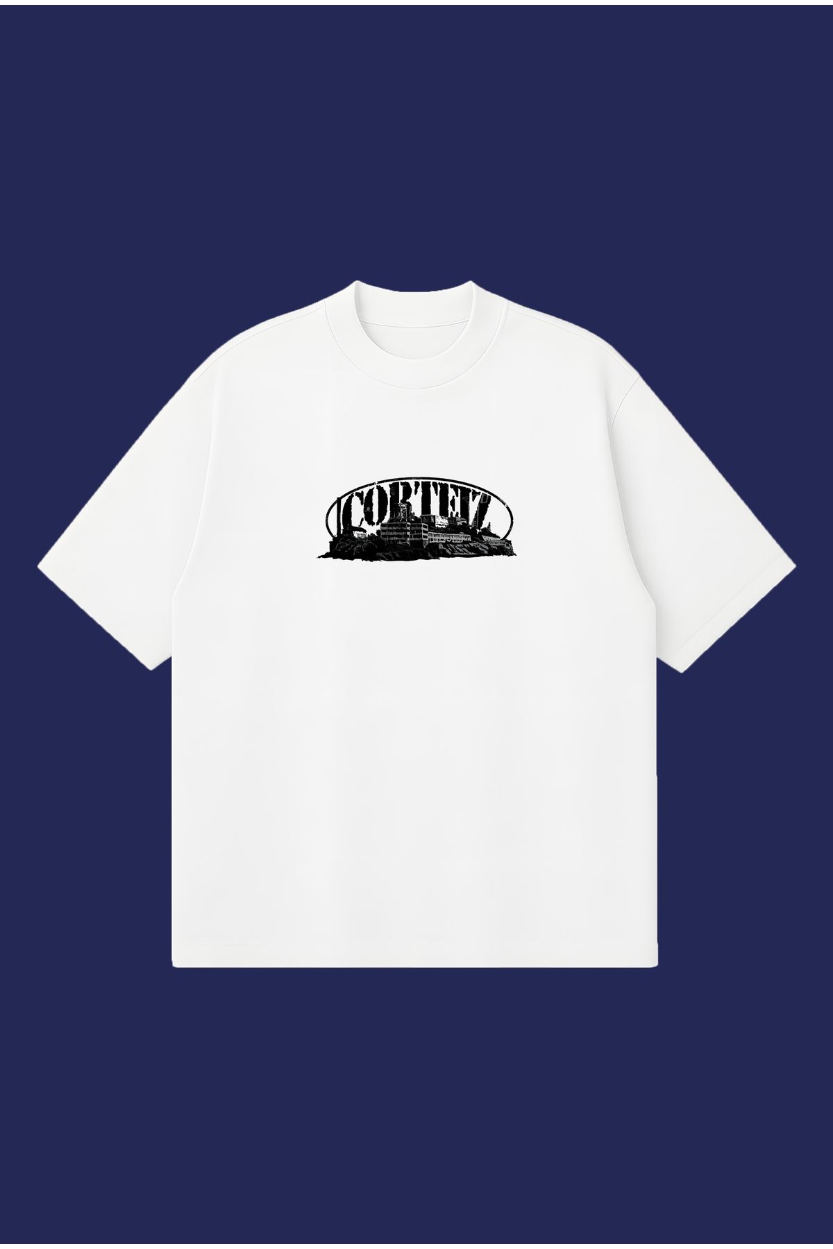 PURE POWER Corteiz Alcatraz Boxy Fit Oversize Unisex Tshirt – Baskılı Tişört | Streetwear
